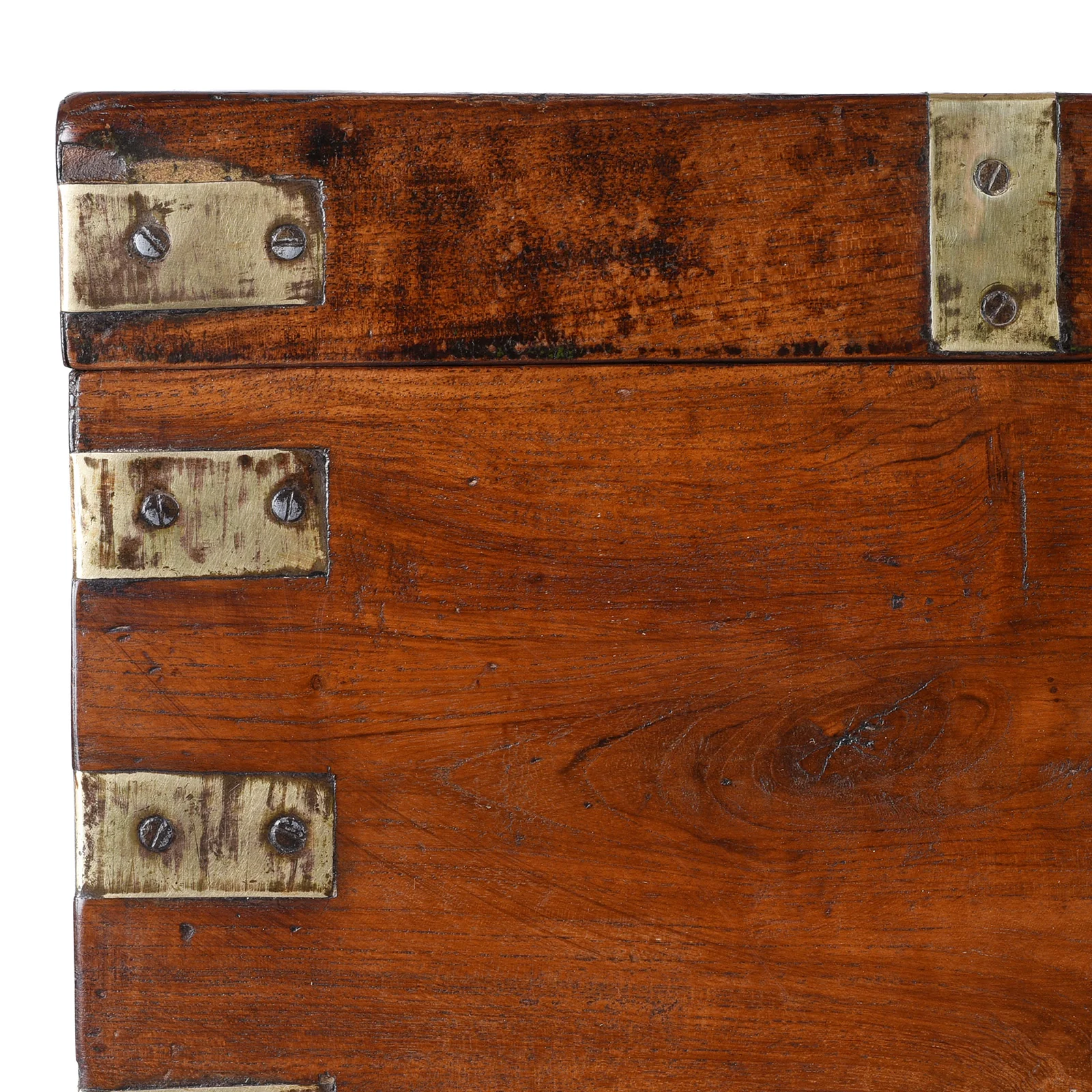 Brass Bound Teak Military Chest - 19th Century - Image 2