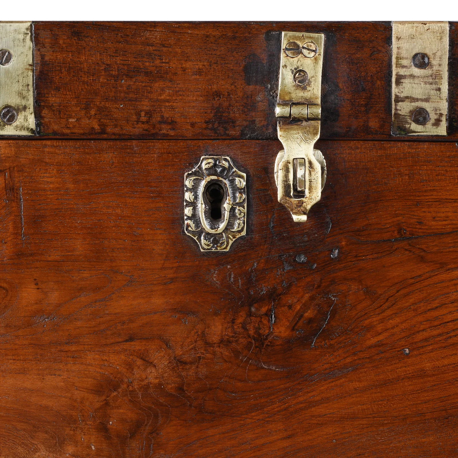 Brass Bound Teak Military Chest - 19th Century - Image 3