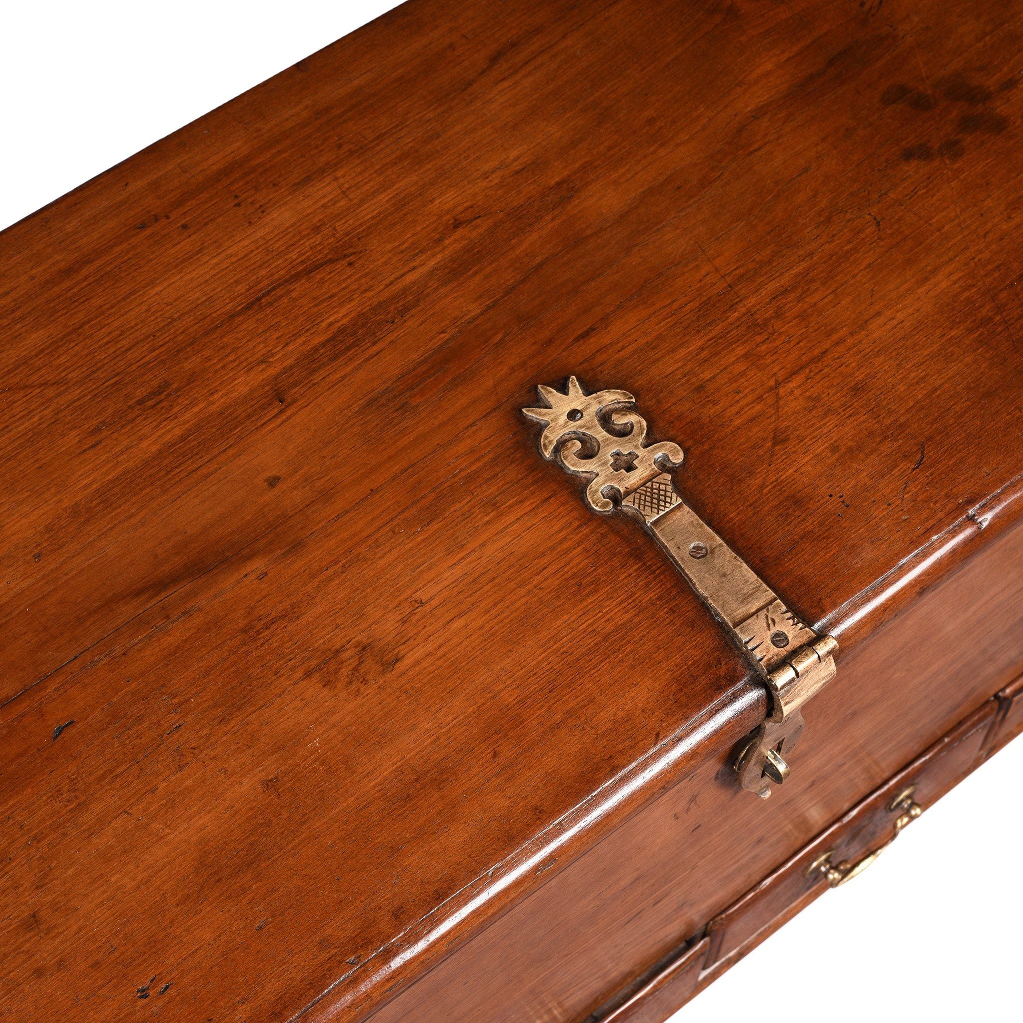 Brass Bound Teak Indian Anglo-Indian Chest, Rajasthan -19Thc - Image 8