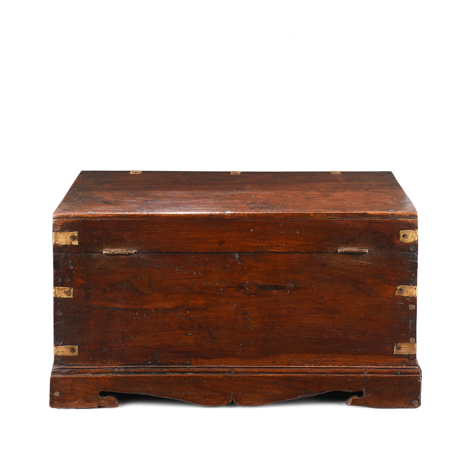 Brass Bound Teak Jewellery Box From Rajasthan - 19th Century - Image 7