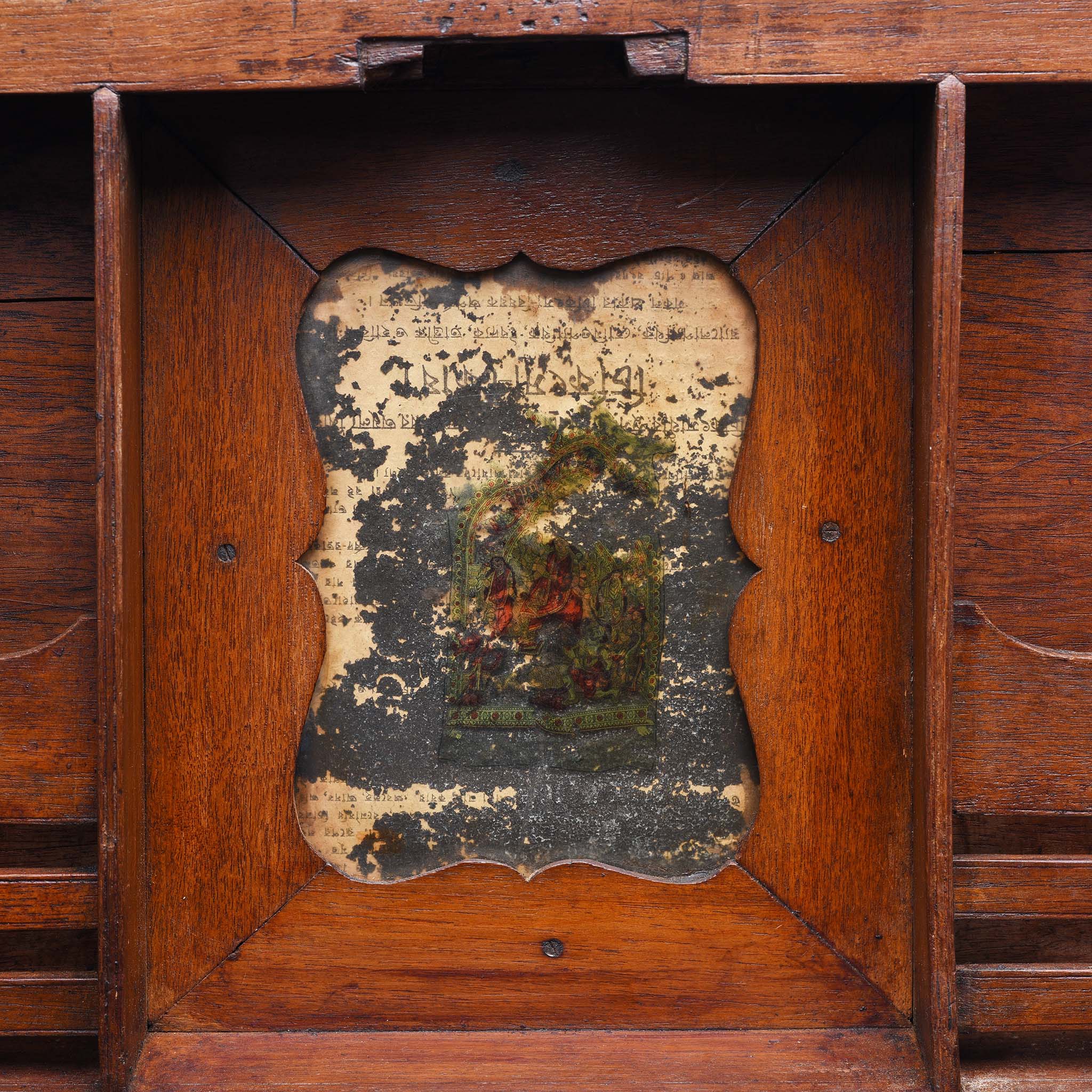 Brass Bound Teak Jewellery Box From Rajasthan - 19thC - Image 6