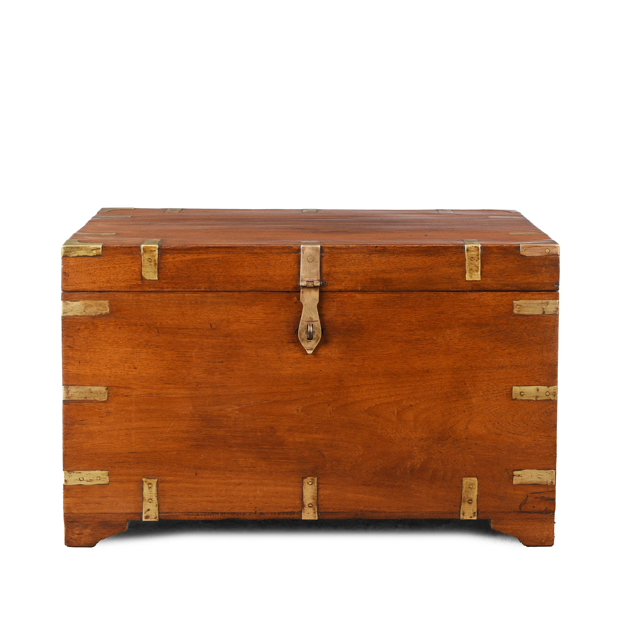 Brass Bound Indian Military Chest -19th Century - Image 2