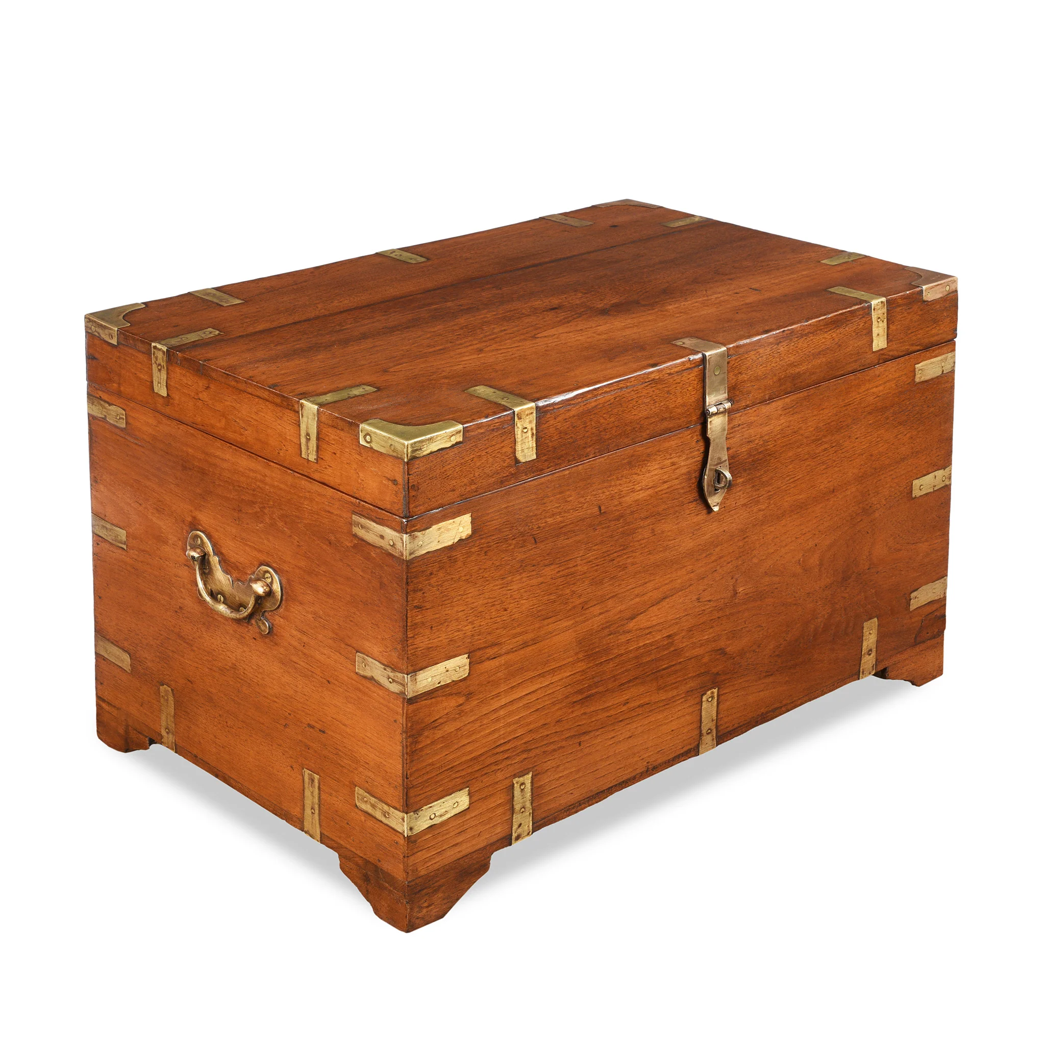 Brass Bound Indian Military Chest -19th Century - Image 3