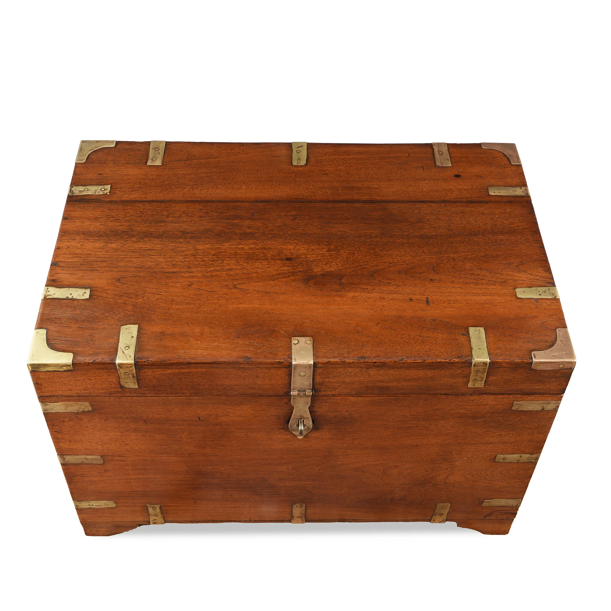 Brass Bound Indian Military Chest -19th Century - Image 4