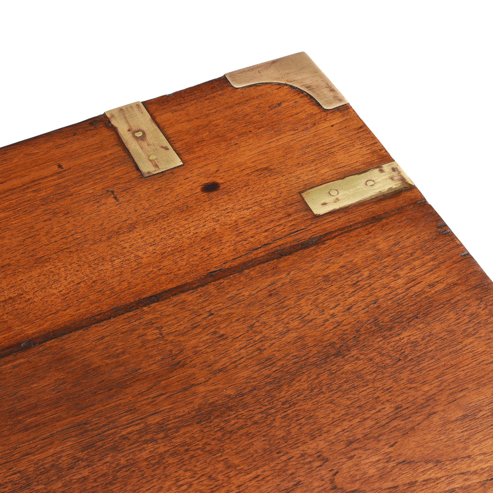 Brass Bound Indian Military Chest -19th Century - Image 5
