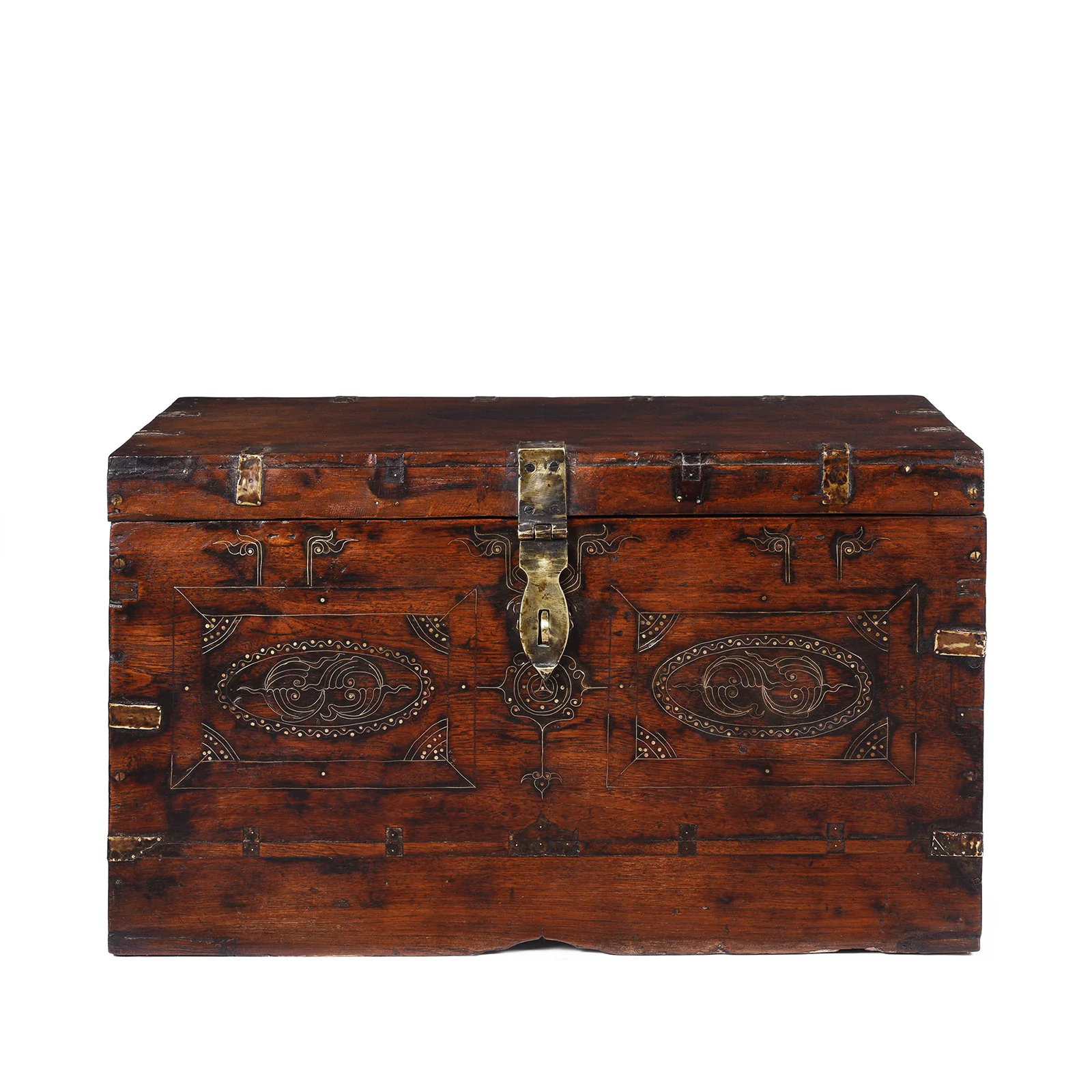 Brass Bound Burmese Military Chest -19th Century