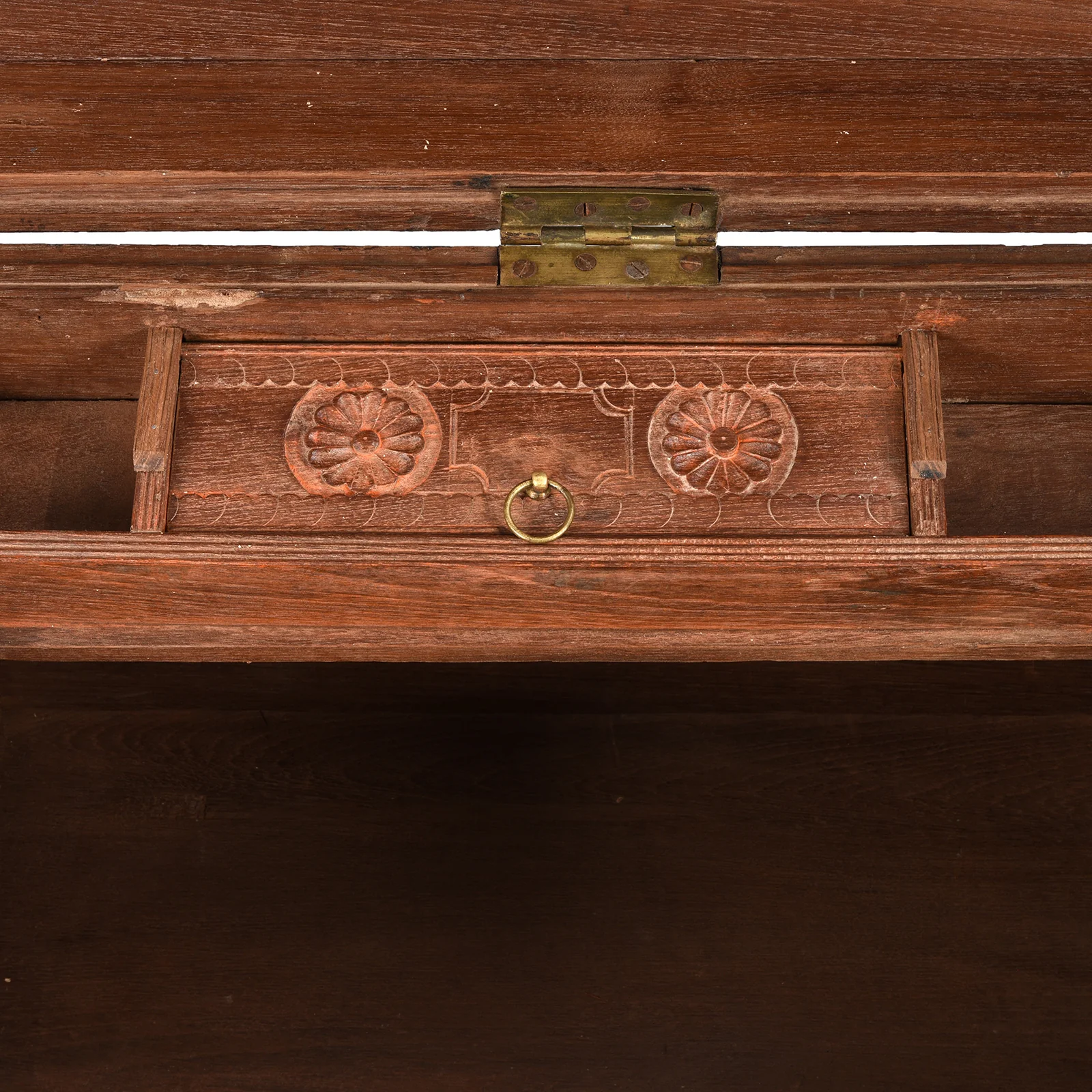 Brass Bound Teak Military Chest From Burma - 19th Century - Image 8