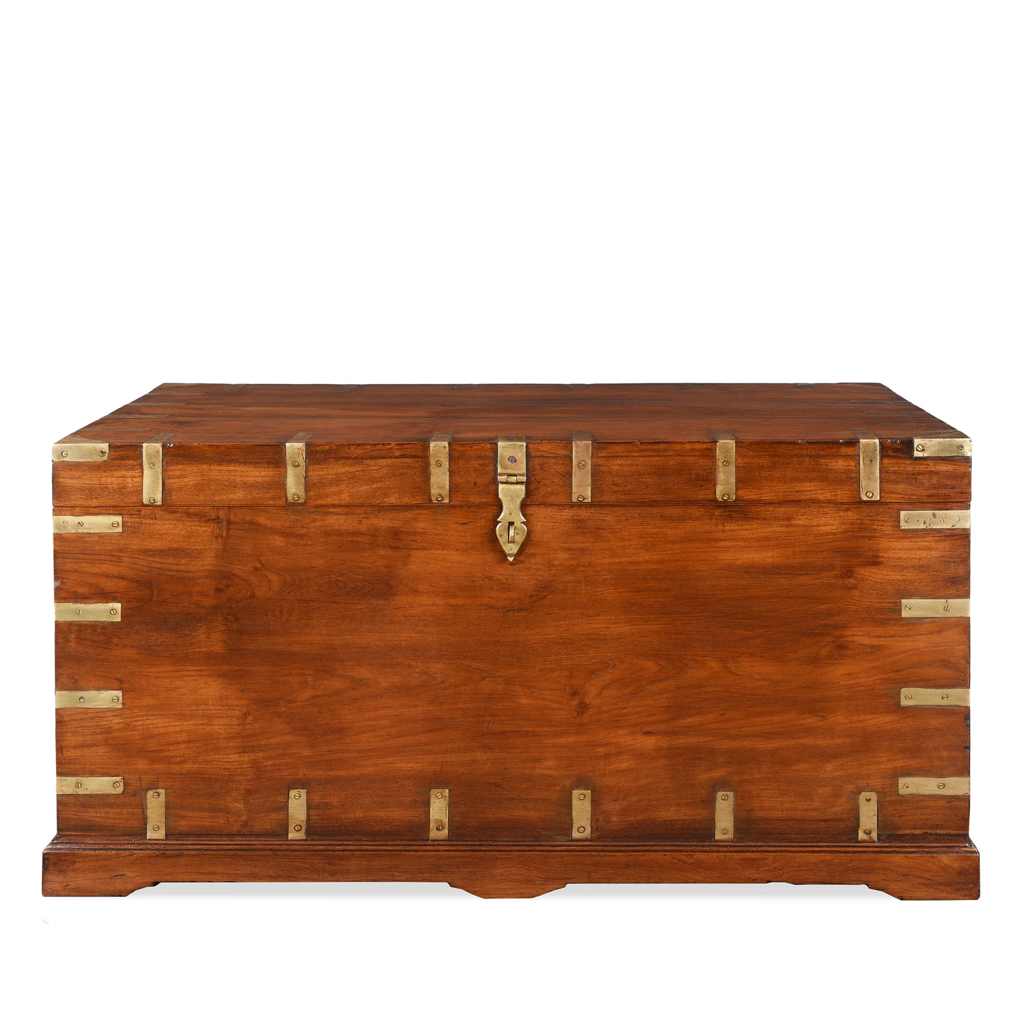 Brass Bound Indian Military Chest -19th Century
