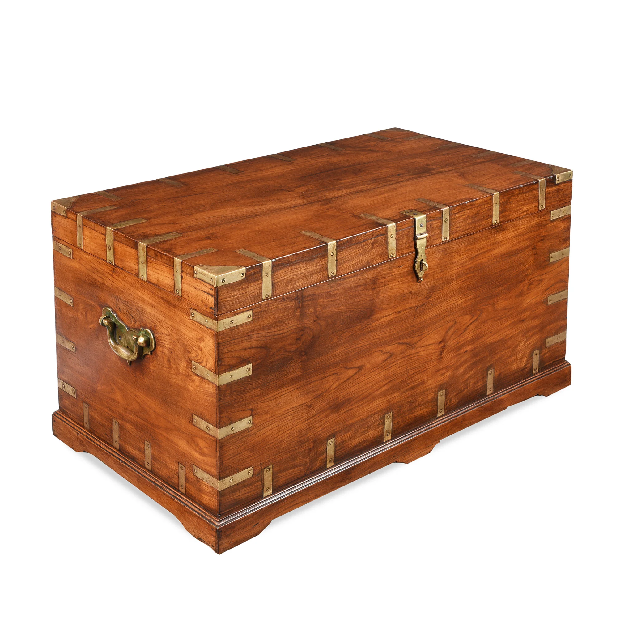 Brass Bound Indian Military Chest -19th Century - Image 2