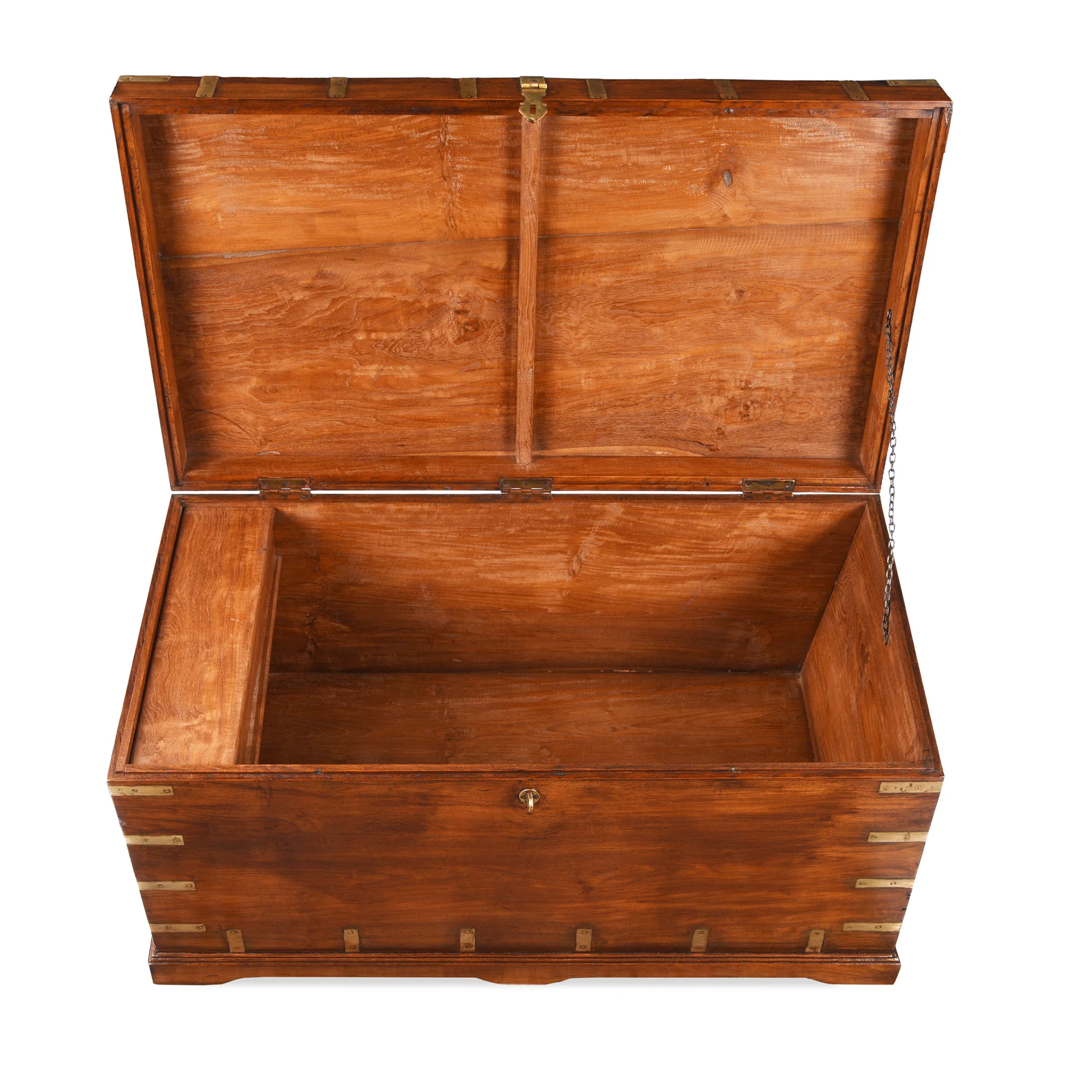 Brass Bound Indian Military Chest -19th Century - Image 4