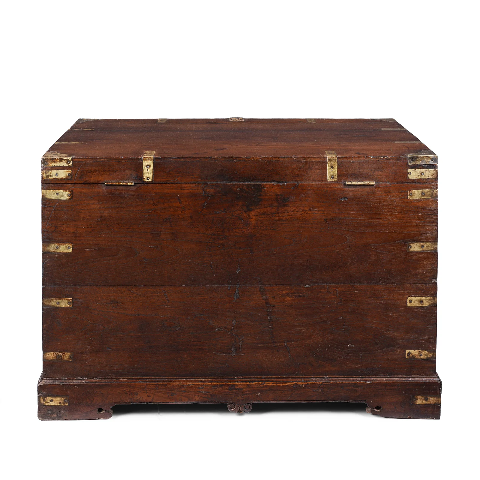 Brass Bound Teak Military Chest - 19th Century - Image 12