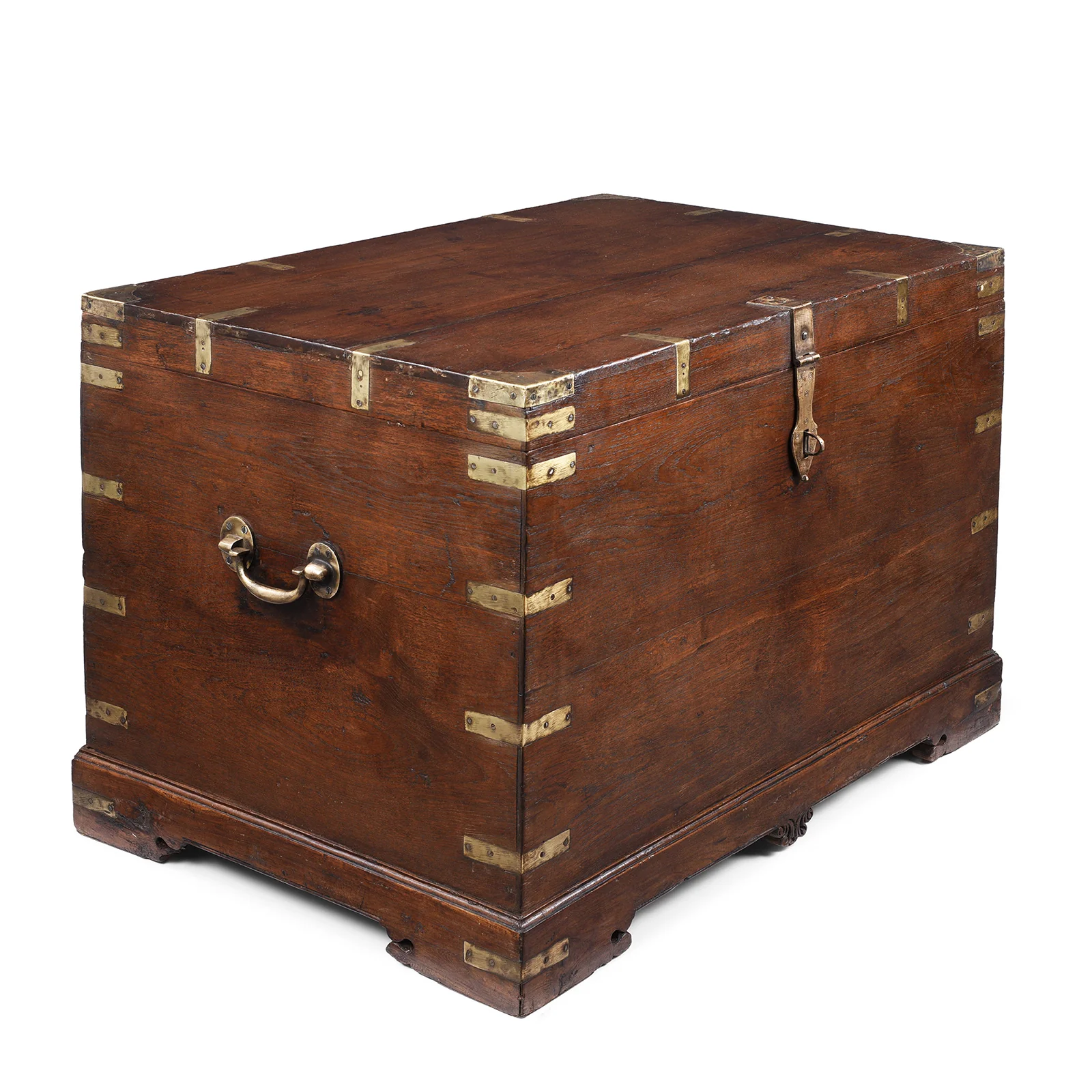 Brass Bound Teak Military Chest - 19th Century - Image 3