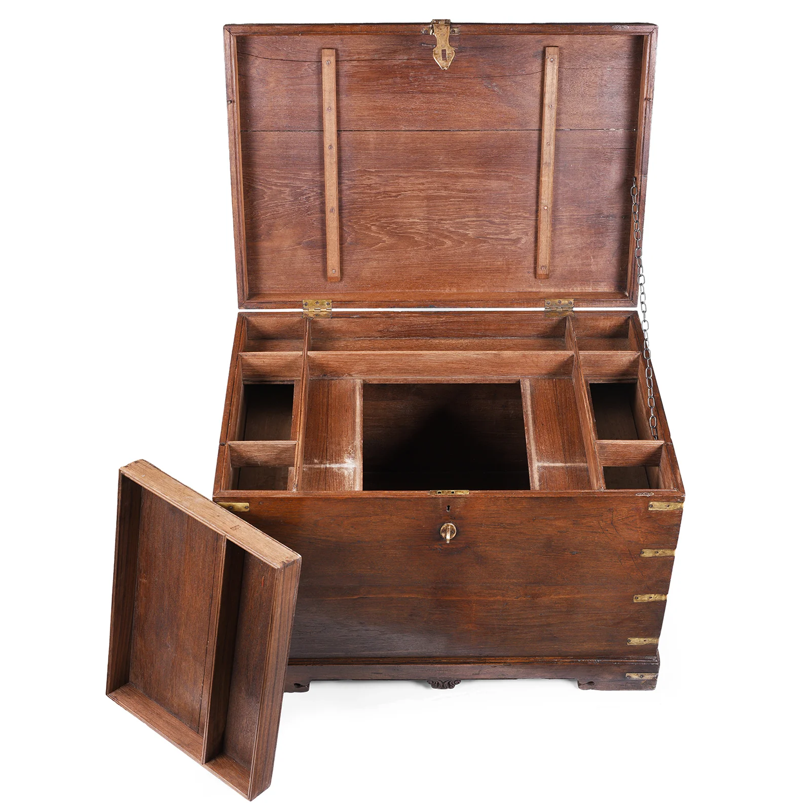 Brass Bound Teak Military Chest - 19th Century - Image 5