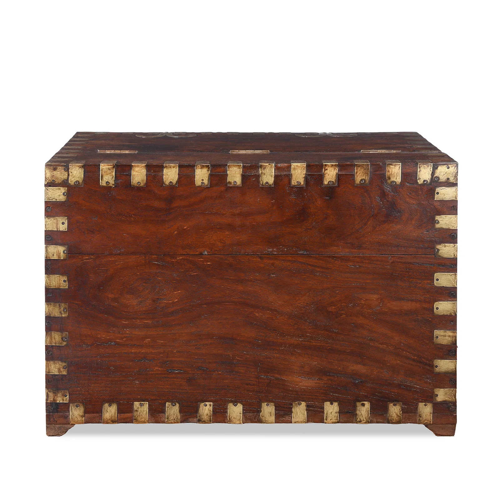 Brass Bound Teak Chest From Shekhawati - 19th Century - Image 10