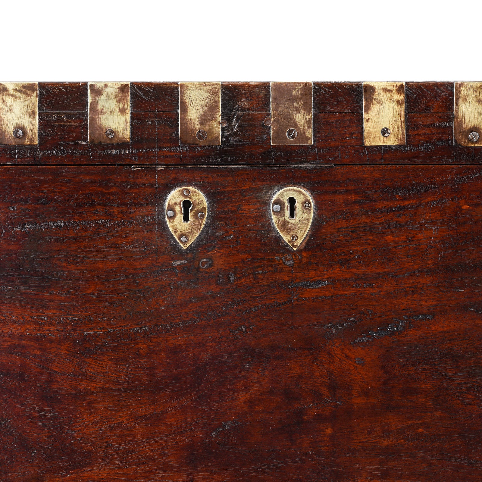 Brass Bound Teak Chest From Shekhawati - 19th Century - Image 2