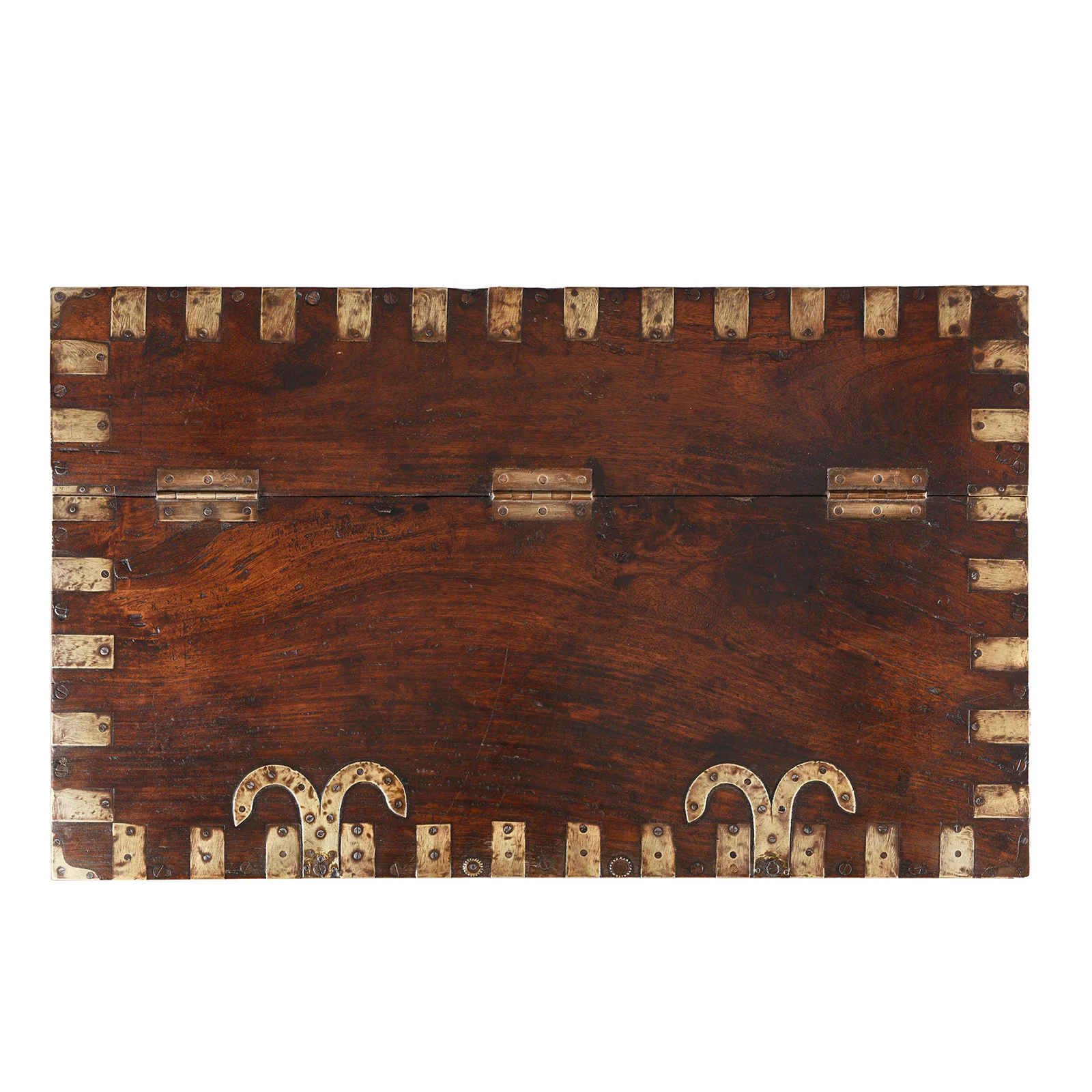 Brass Bound Teak Chest From Shekhawati - 19th Century - Image 3