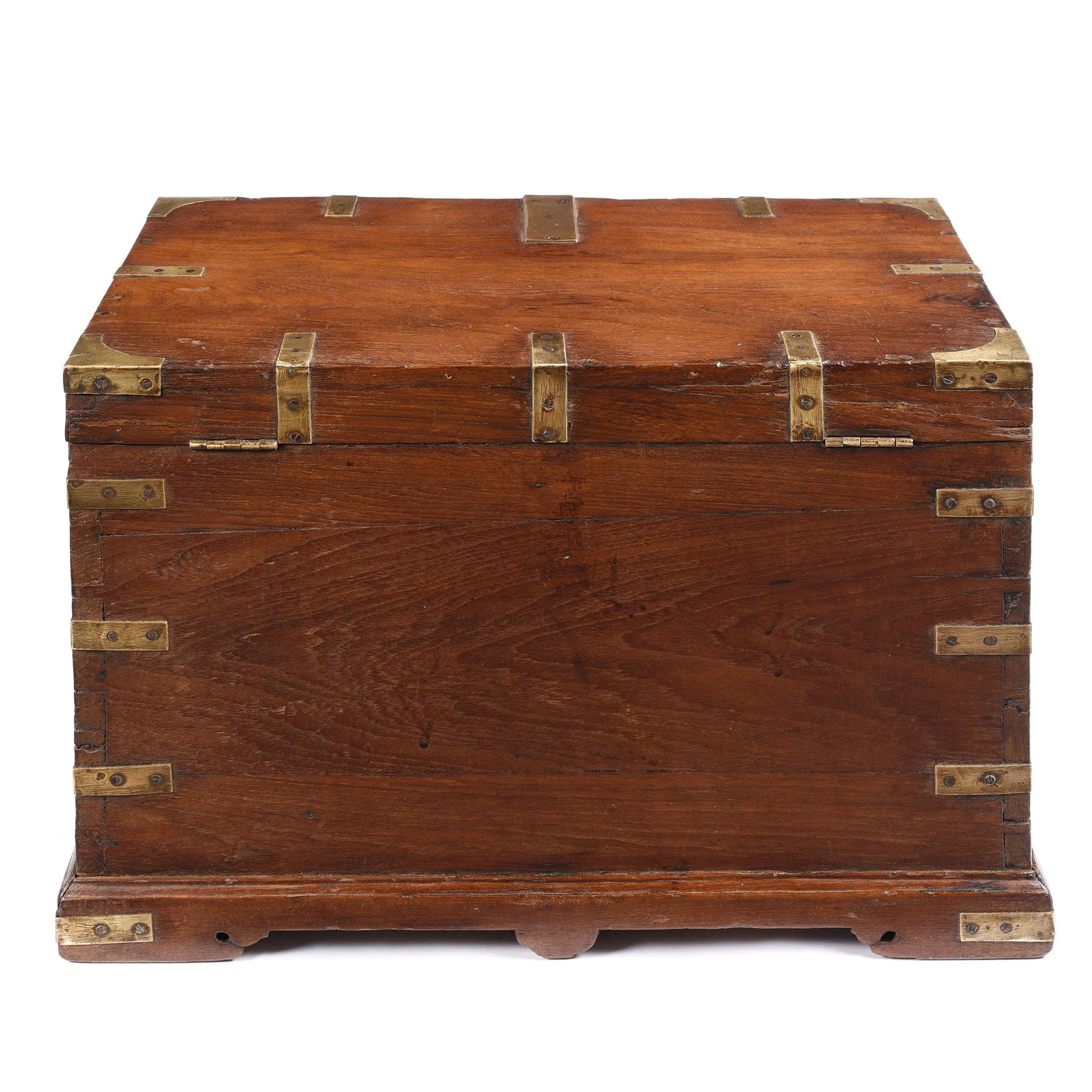 Brass Bound Teak Indian Military Chest, Rajasthan -19thC - Image 12