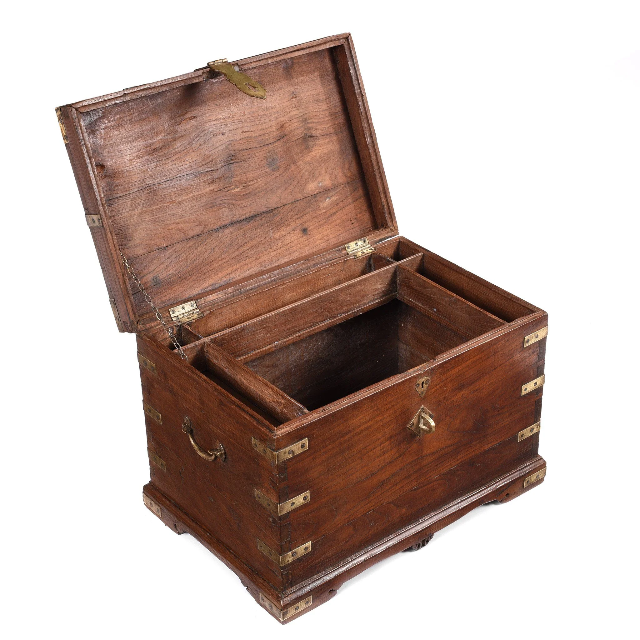 Brass Bound Teak Indian Military Chest, Rajasthan -19thC - Image 2