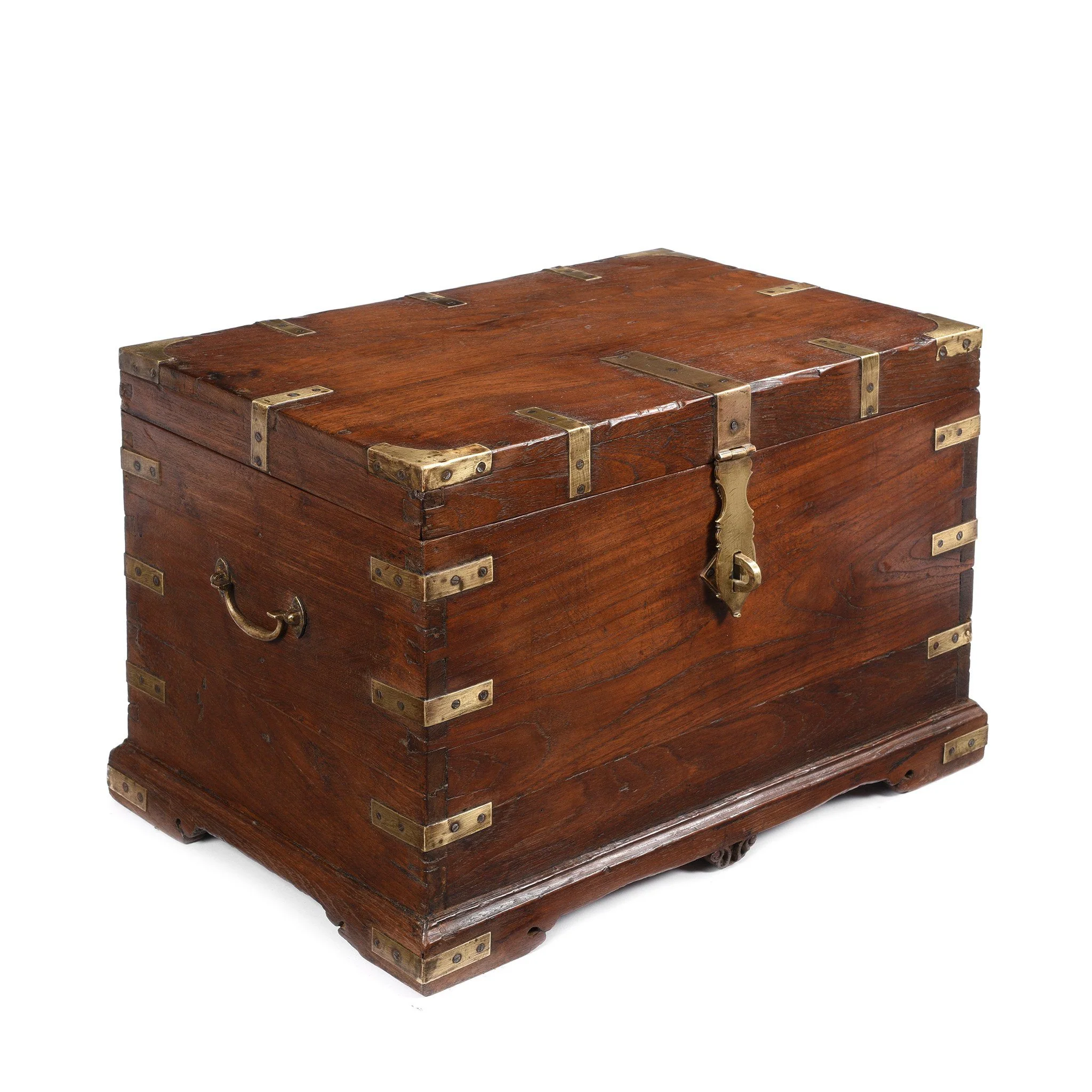 Brass Bound Teak Indian Military Chest, Rajasthan -19thC - Image 3