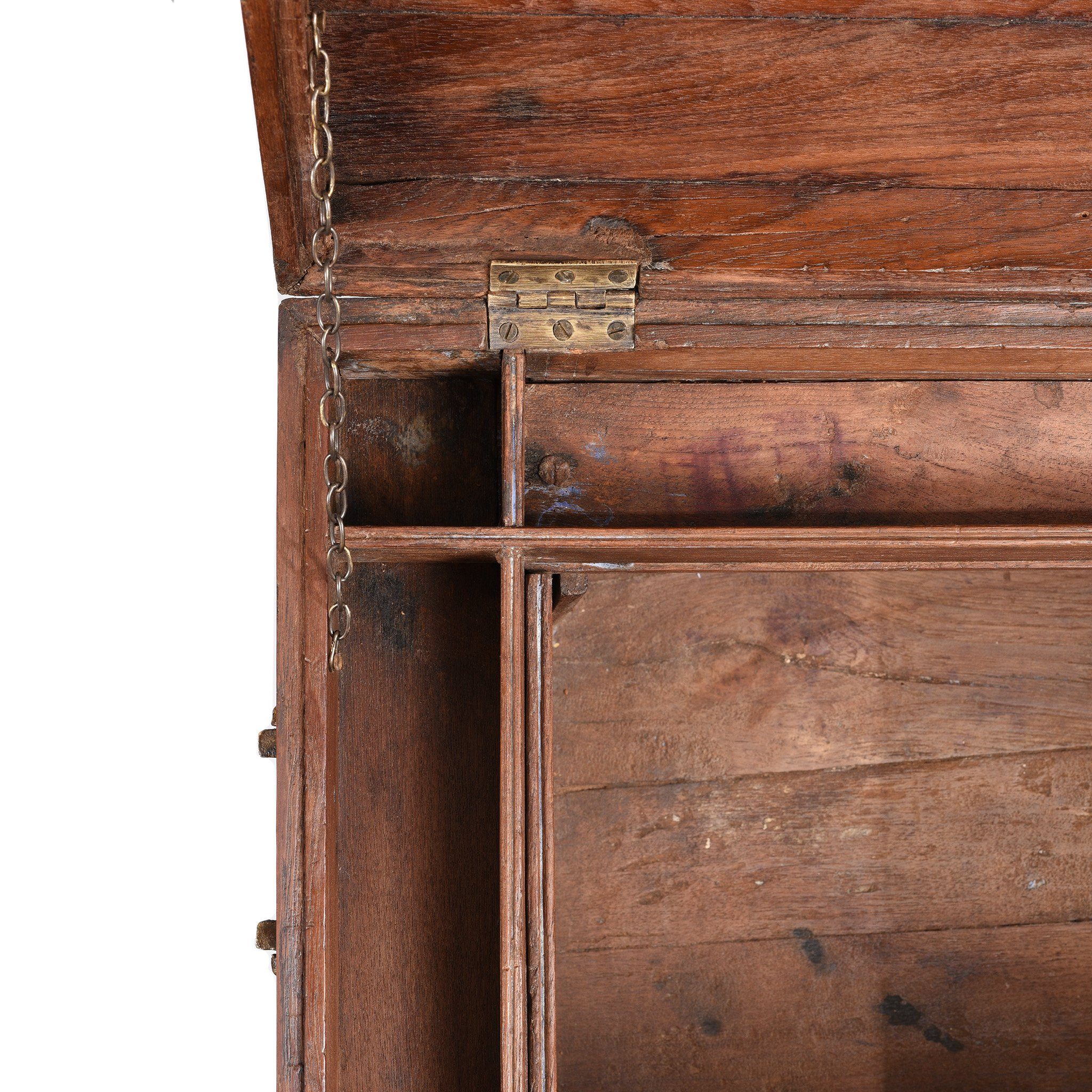 Brass Bound Teak Indian Military Chest, Rajasthan -19thC - Image 8