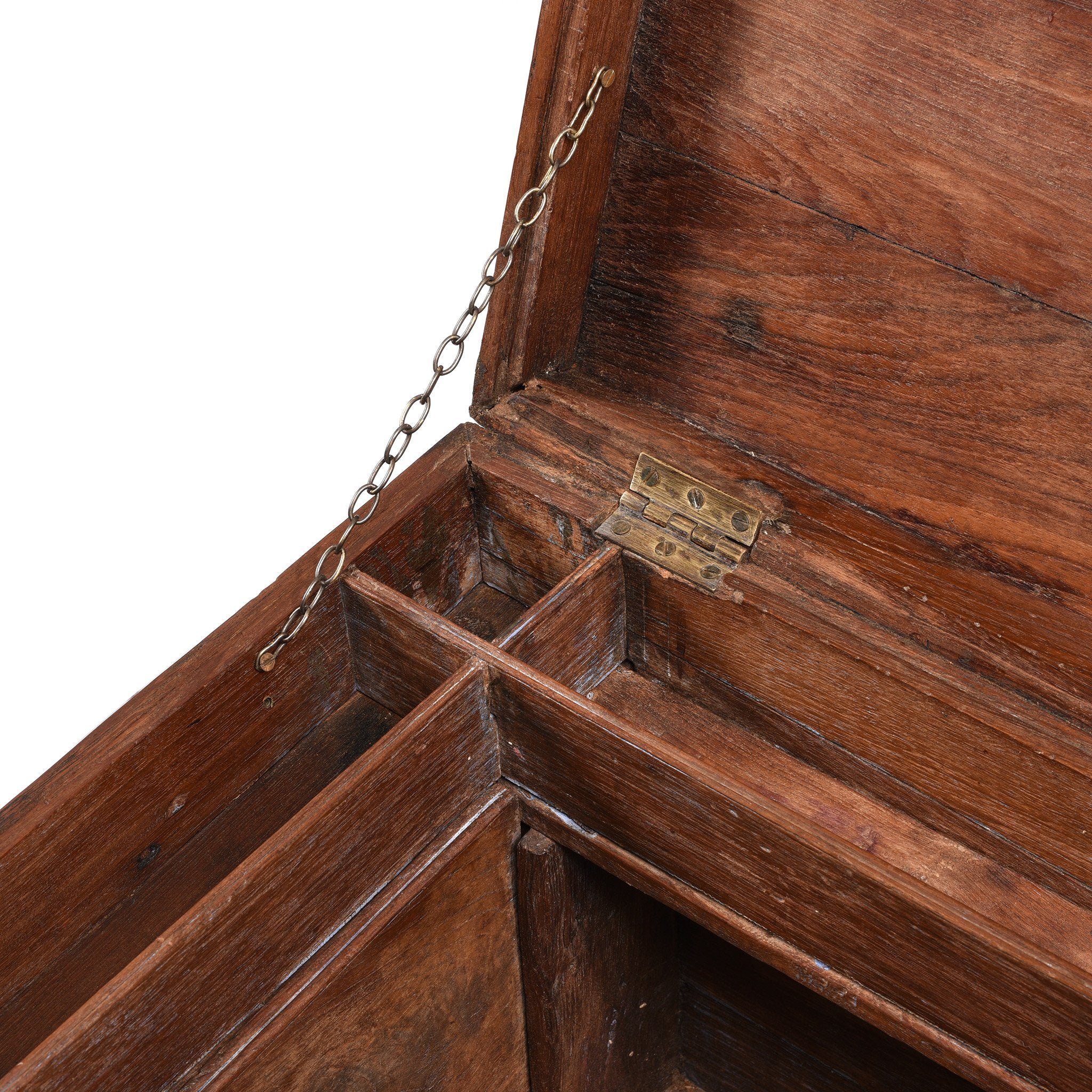 Brass Bound Teak Indian Military Chest, Rajasthan -19thC - Image 9