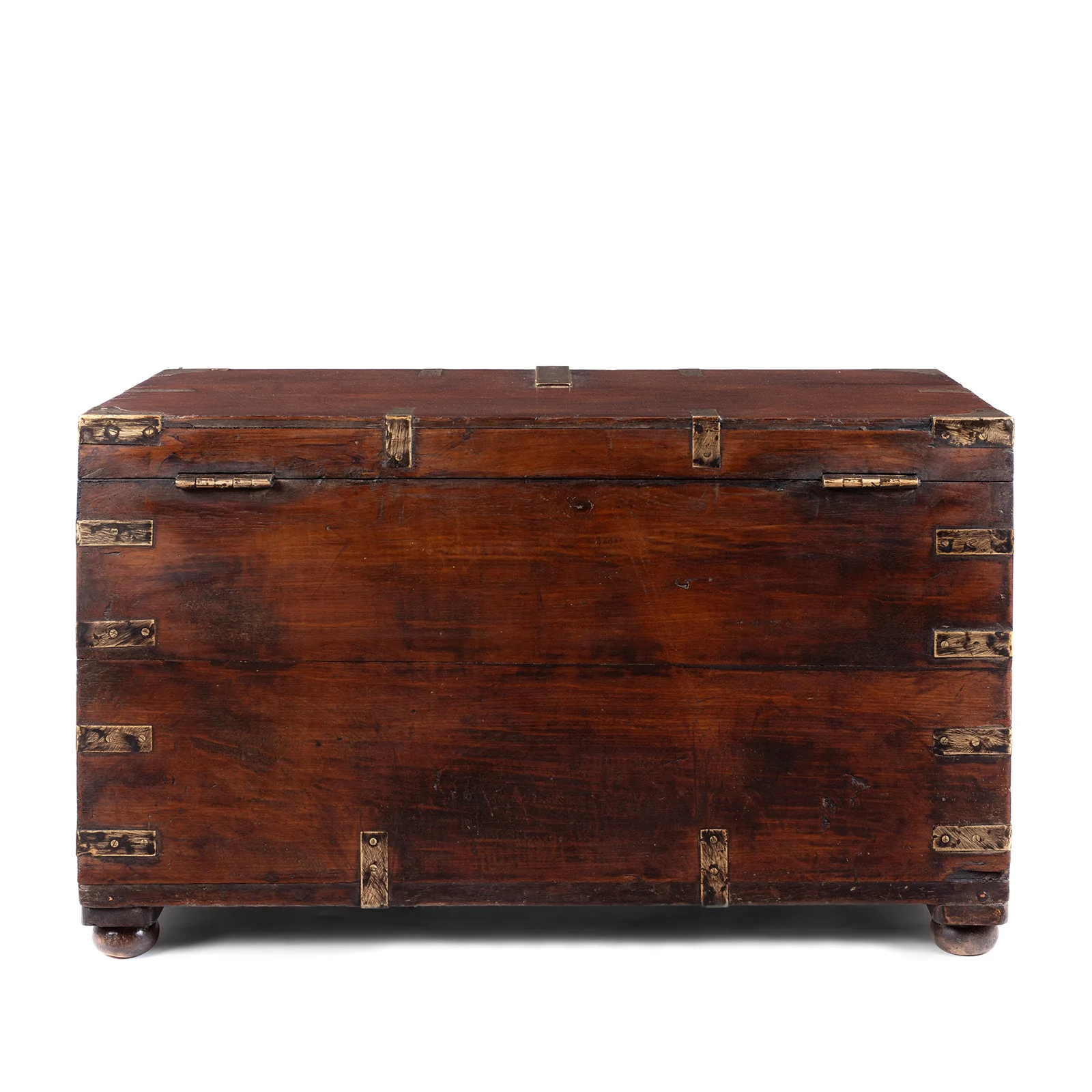 Brass Bound Military Chest From Rajasthan - 19th Century - Image 11