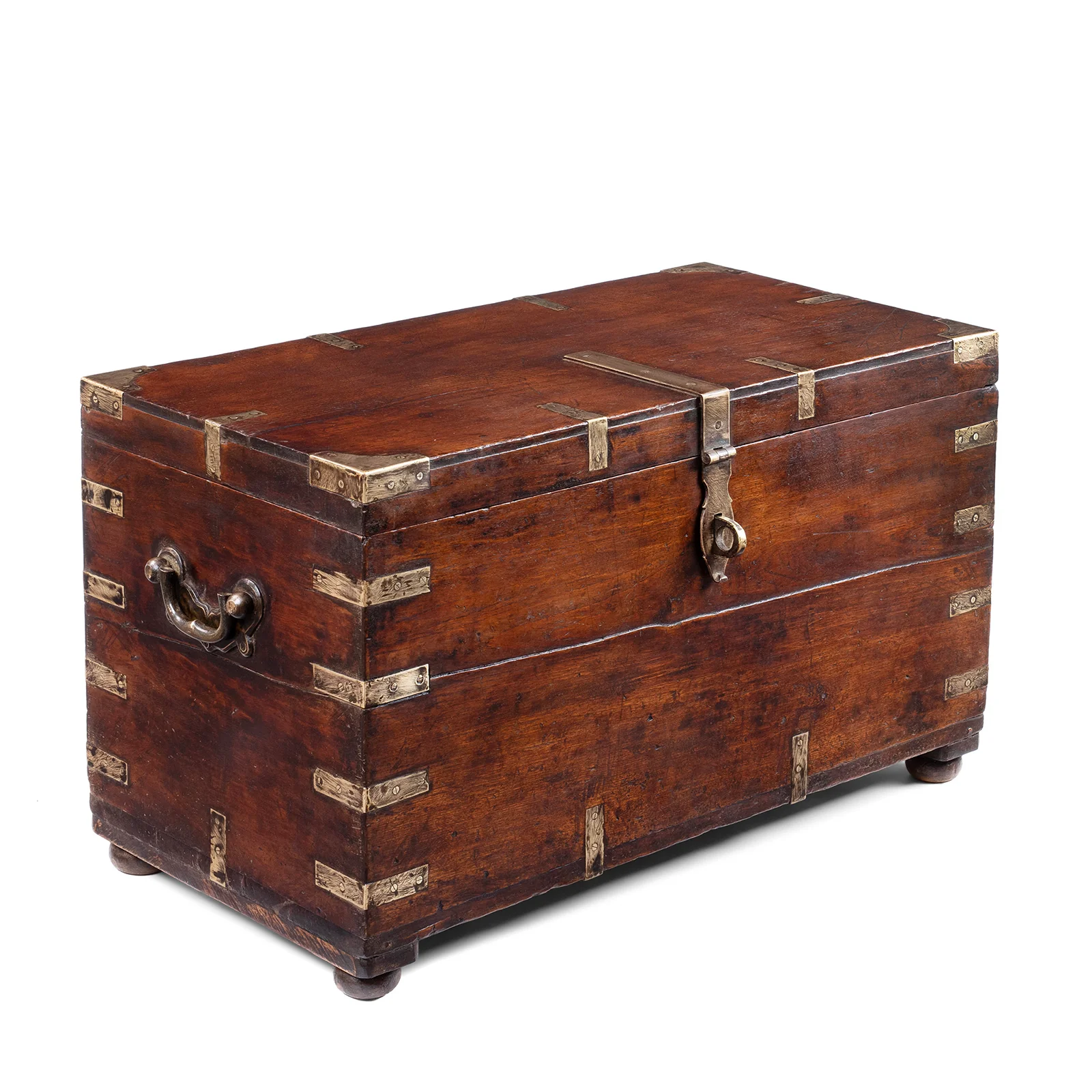 Brass Bound Military Chest From Rajasthan - 19th Century - Image 3