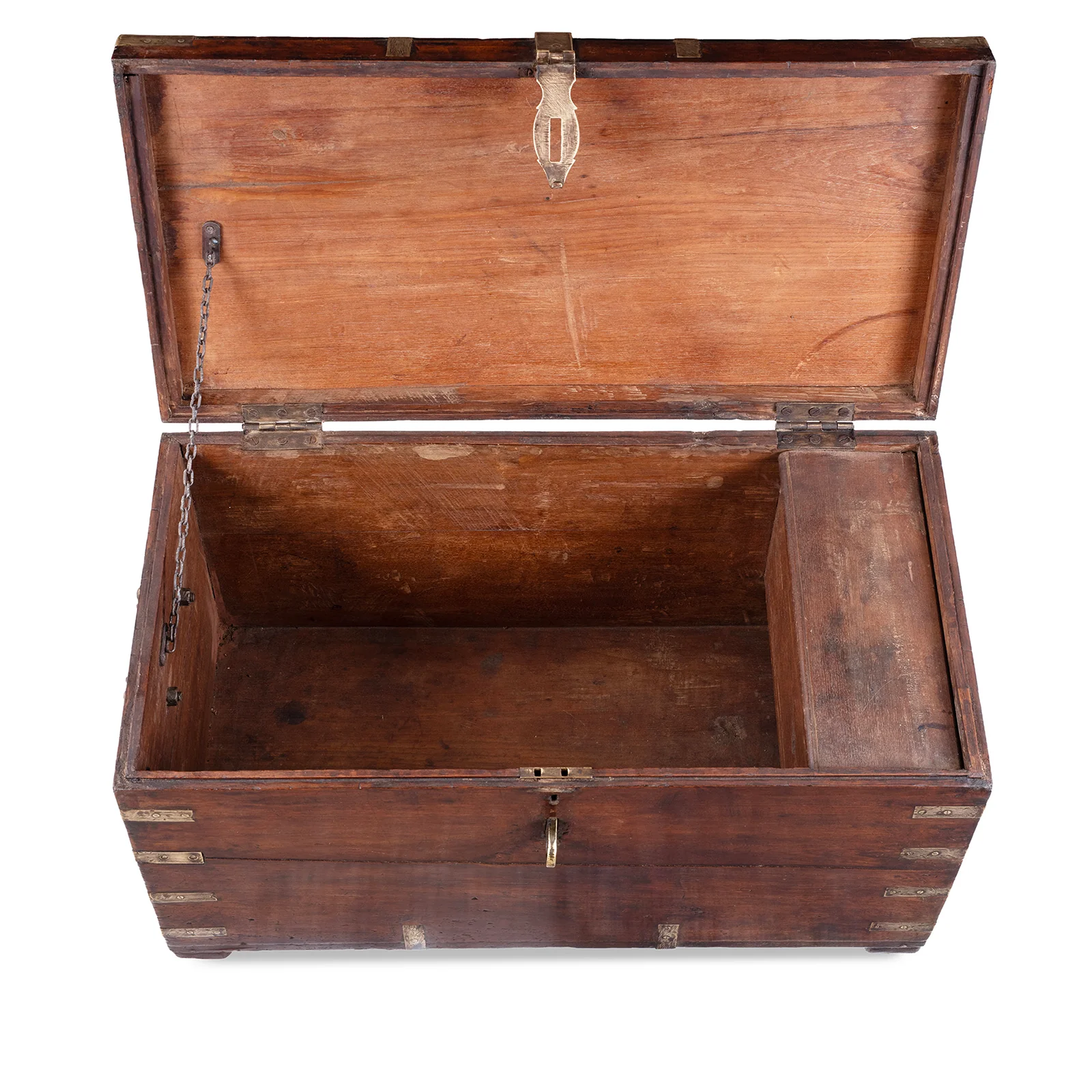Brass Bound Military Chest From Rajasthan - 19th Century - Image 4