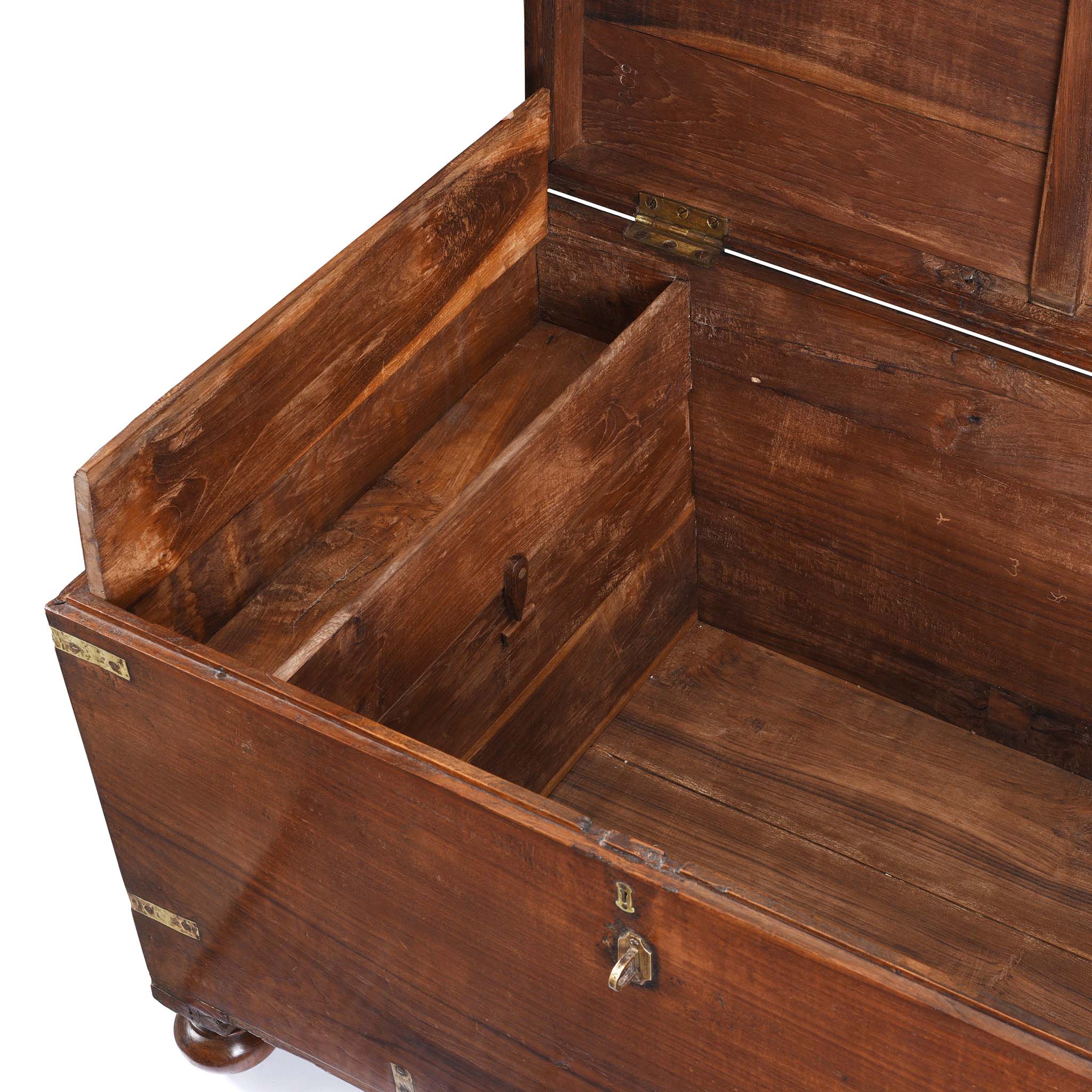 Brass Bound Teak Indian Military Chest From South India -19thC - Image 3