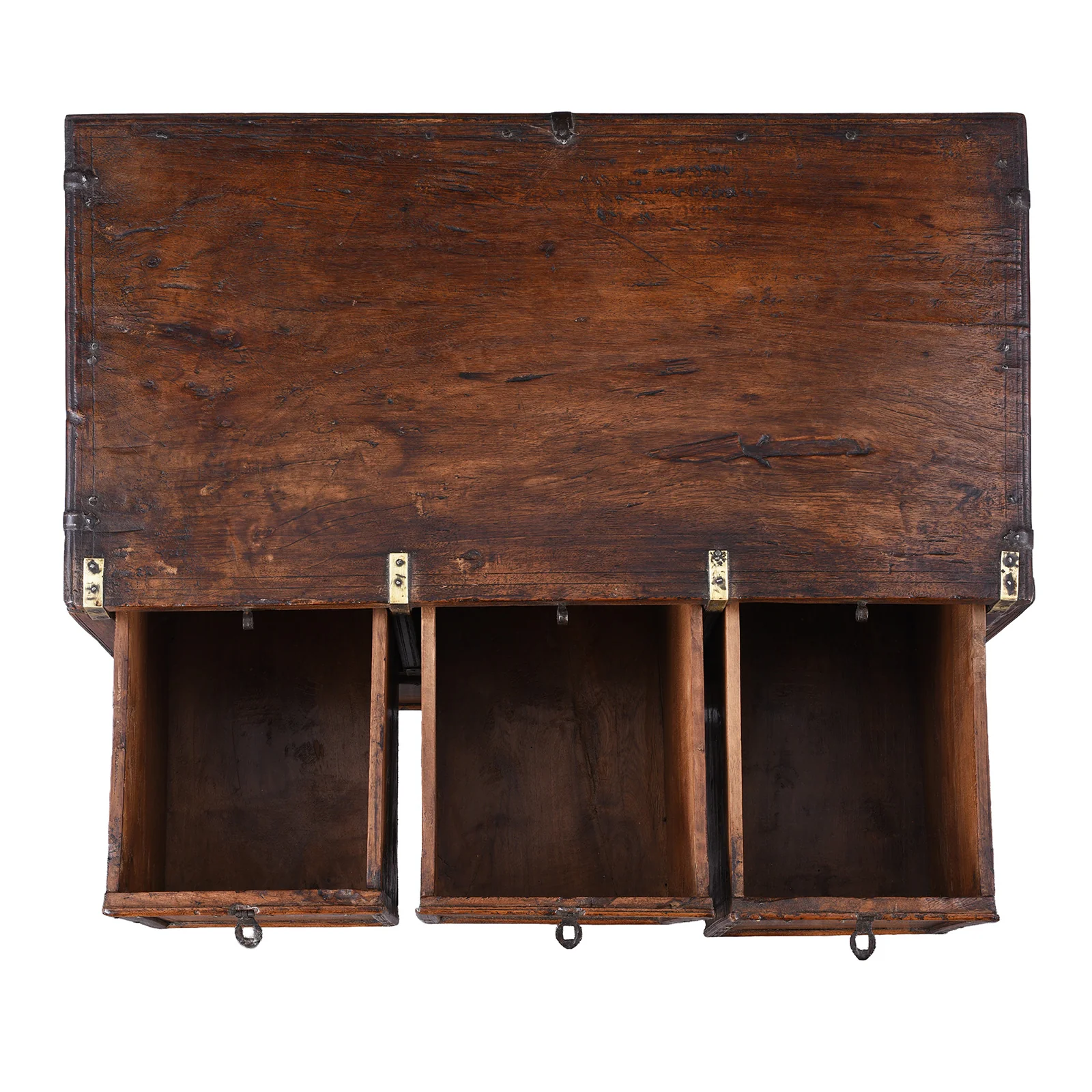 Brass Bound Teak Military Chest Of Drawers - 18th Century - Image 6