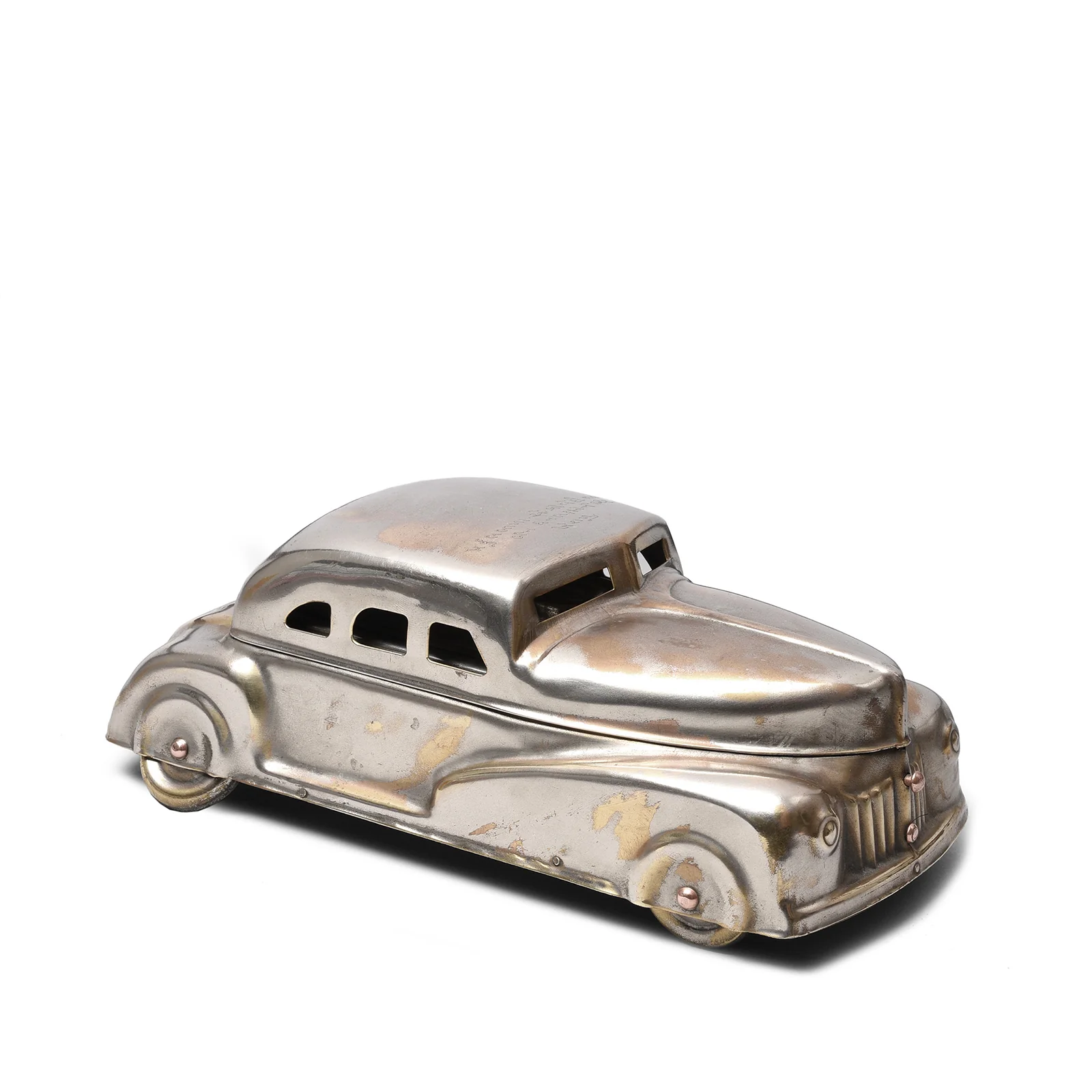 Vintage Brass Chevrolet Car Paan Box - Ca 1940