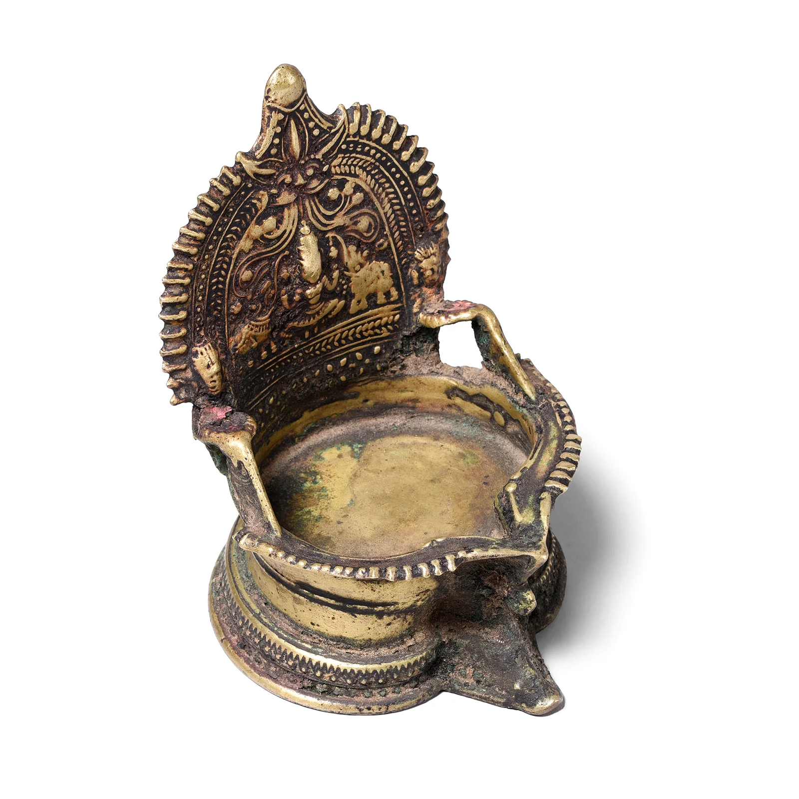 Brass Deepa Lakshmi Votive Lamp From Tamil Nadu - 19th Century - Image 2