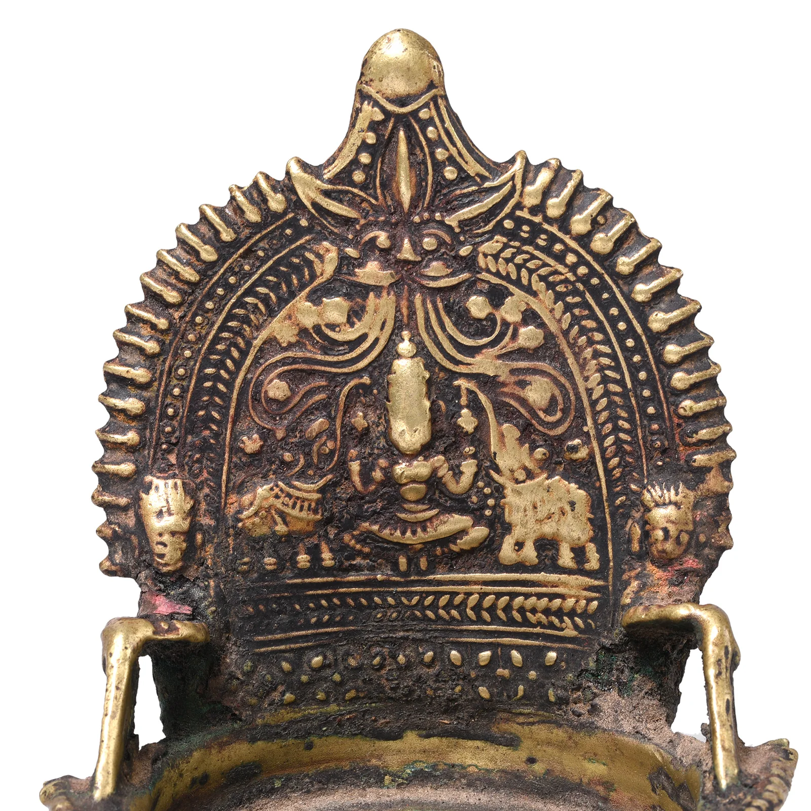 Brass Deepa Lakshmi Votive Lamp From Tamil Nadu - 19th Century - Image 3
