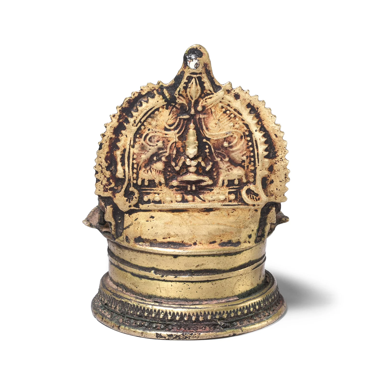 Brass Deepa Lakshmi Votive Lamp From Tamil Nadu - 19th Century - Image 4