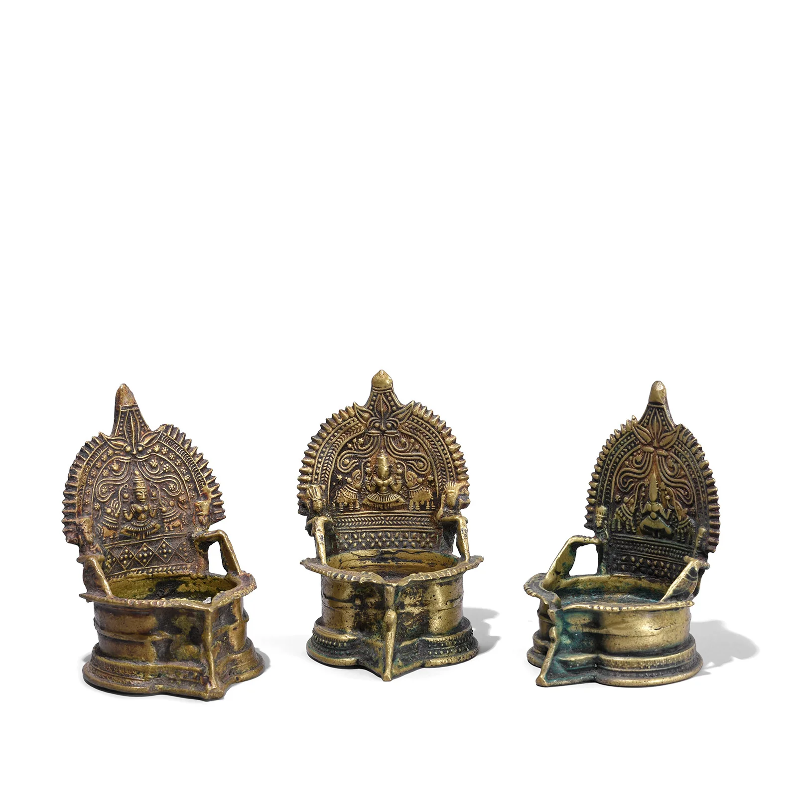 Brass Deepa Lakshmi Votive Lamp From Tamil Nadu - 19th Century - Image 2
