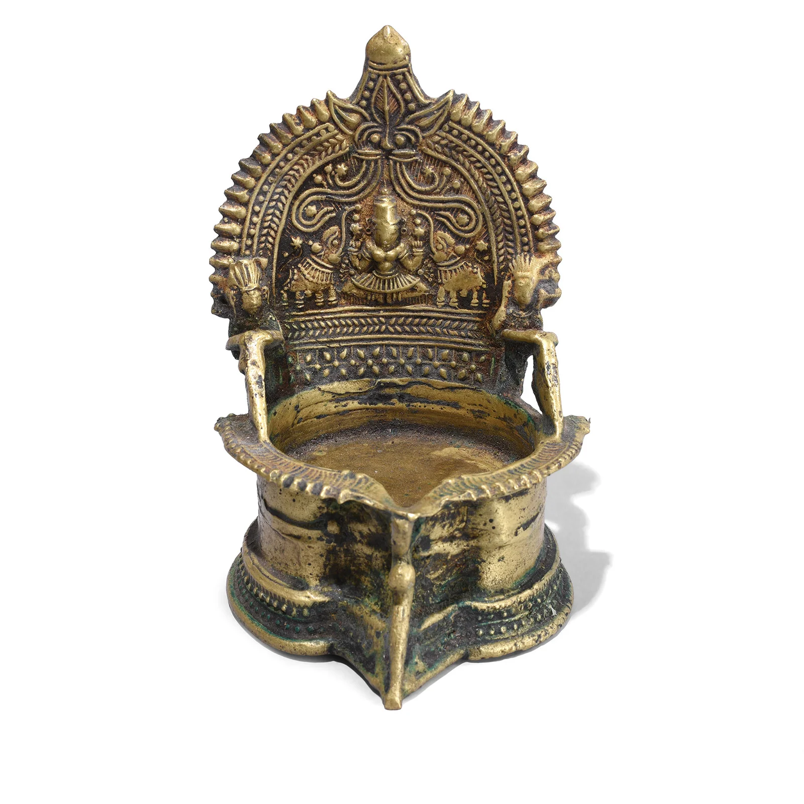 Brass Deepa Lakshmi Votive Lamp From Tamil Nadu - 19th Century - Image 3