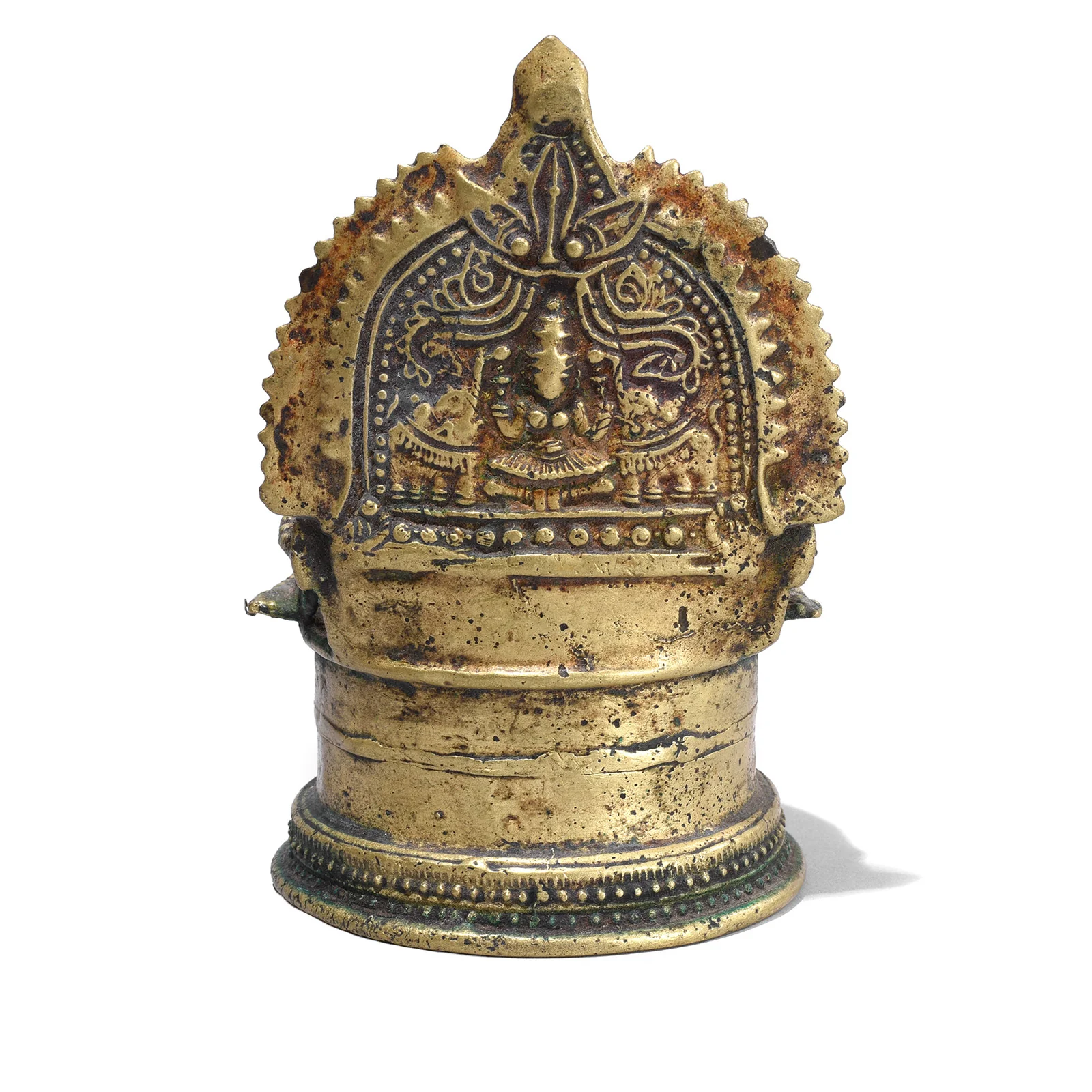 Brass Deepa Lakshmi Votive Lamp From Tamil Nadu - 19th Century - Image 5