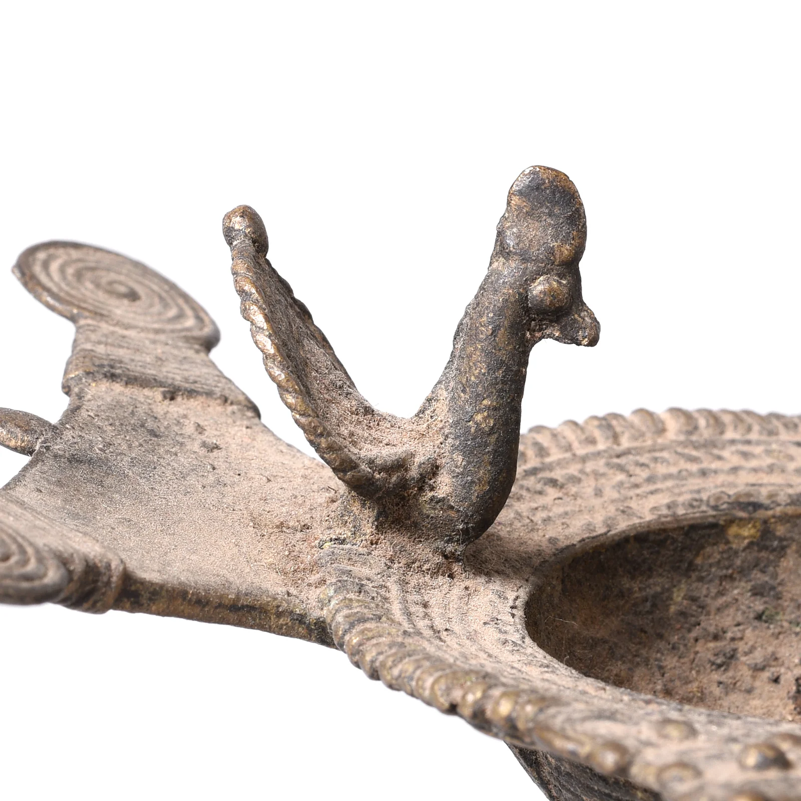 Brass Dhokra Bastar Oil Lamp From Chhattisgarh - Ca 1910 - Image 3