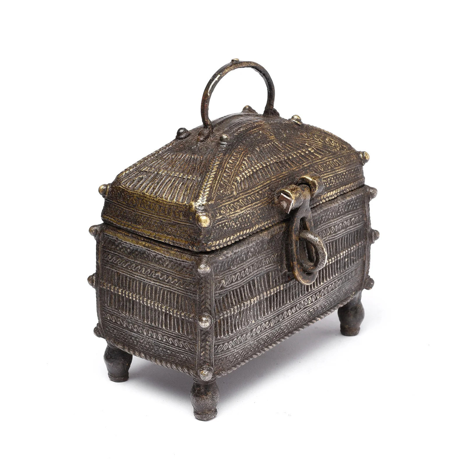 Brass Dhokra Work Money Box From Orissa - 19thC - Image 3