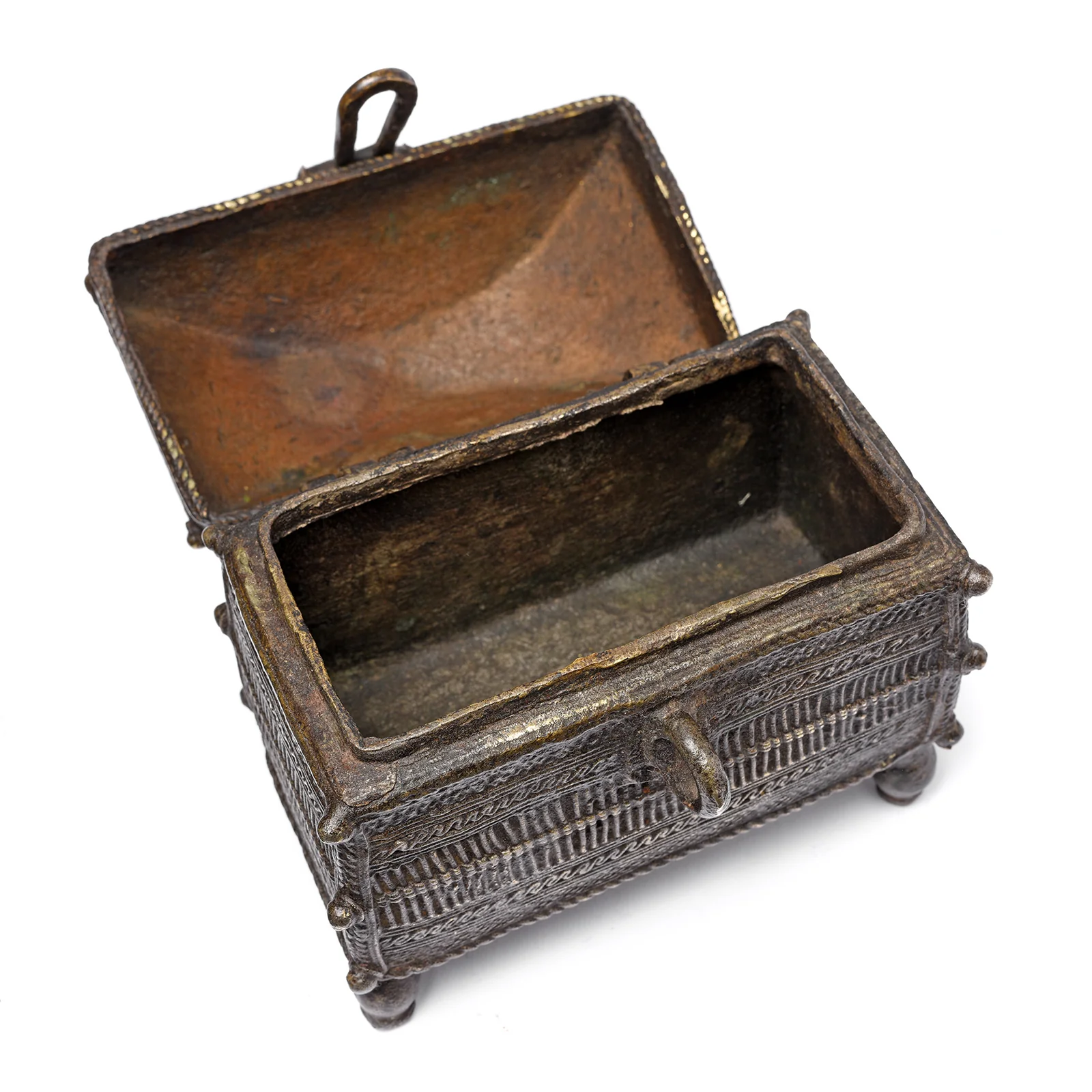 Brass Dhokra Work Money Box From Orissa - 19thC - Image 4