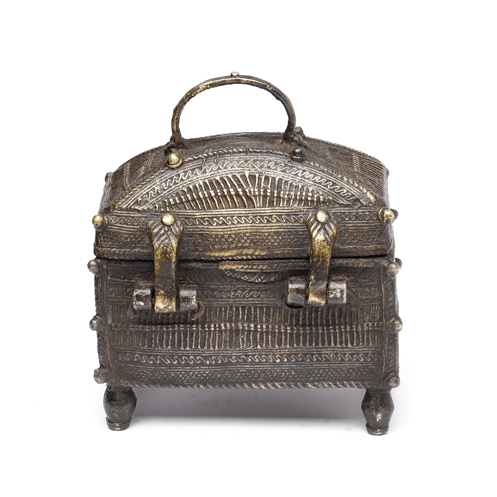 Brass Dhokra Work Money Box From Orissa - 19thC - Image 5