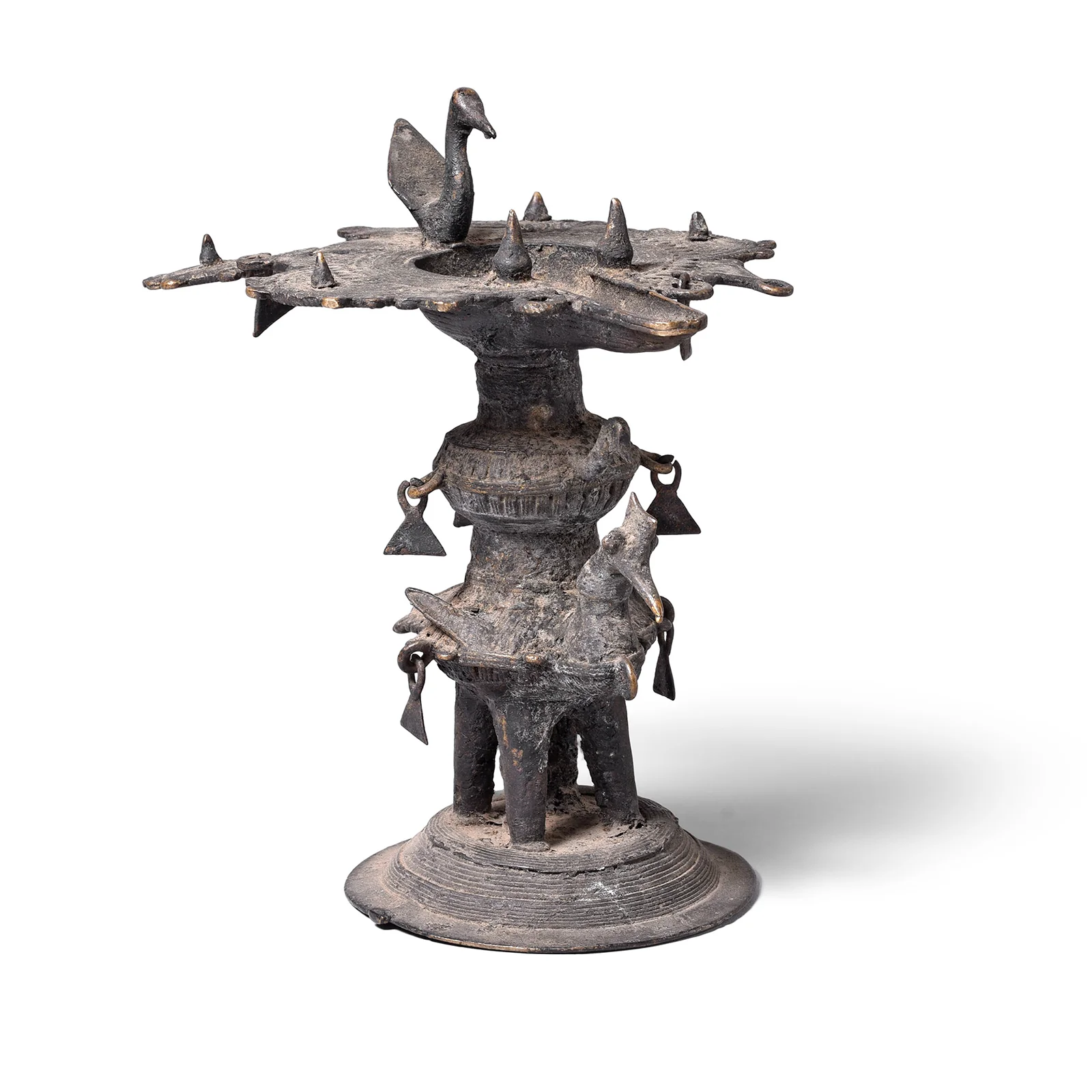 Brass Dhokra Bastar Oil Lamp - Ca 1910 - Image 3
