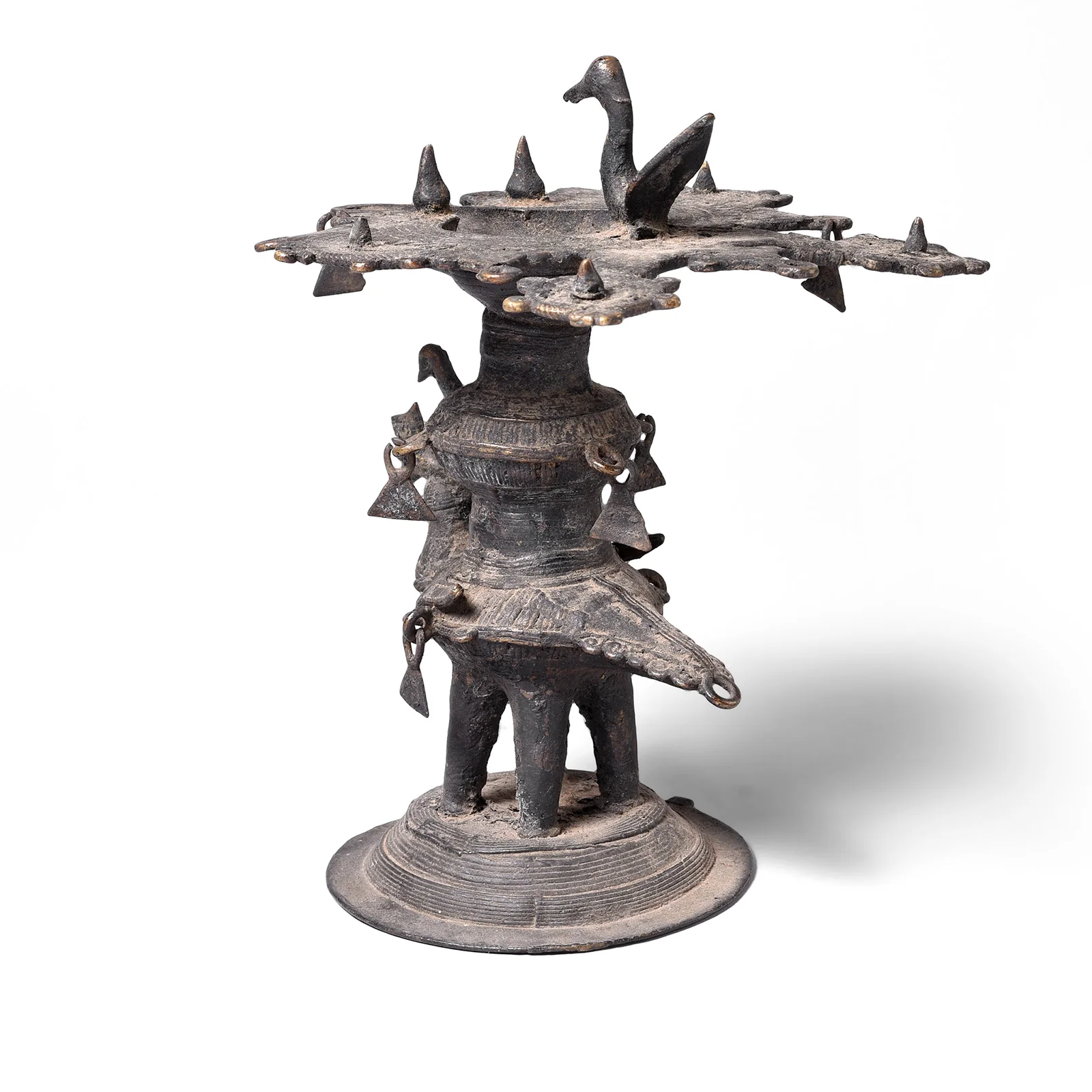 Brass Dhokra Bastar Oil Lamp - Ca 1910 - Image 4