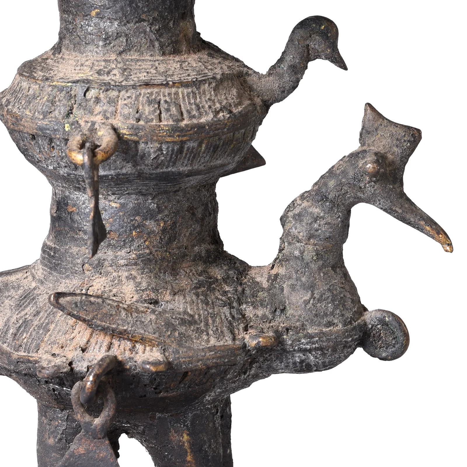 Brass Dhokra Bastar Oil Lamp - Ca 1910 - Image 5