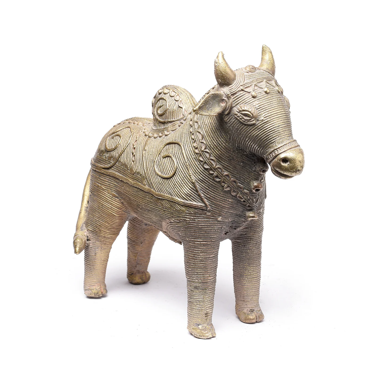 Brass Dhokra Work Nandi Bull From Orissa