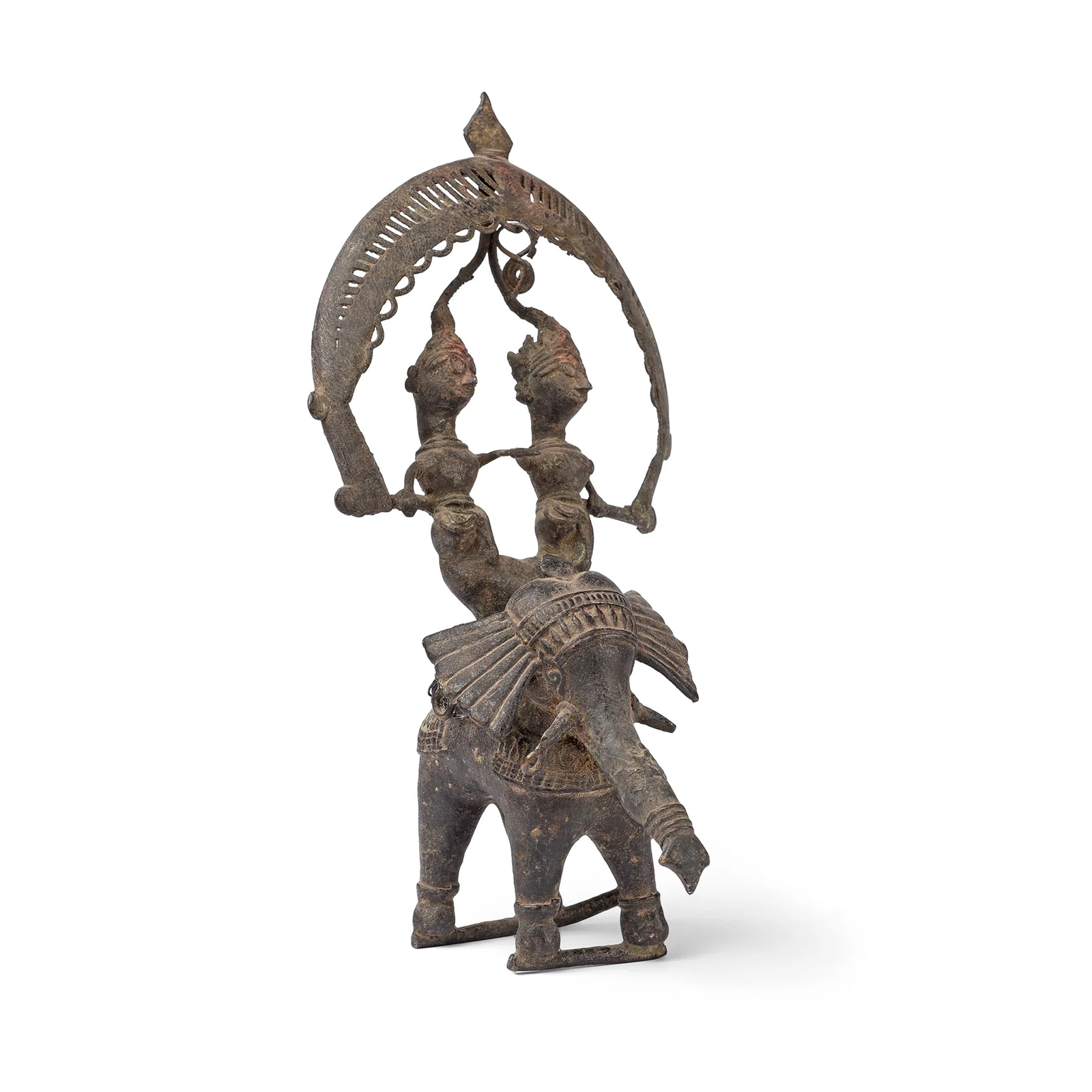 Brass Bastar Elephant & Riders - Ca 1975