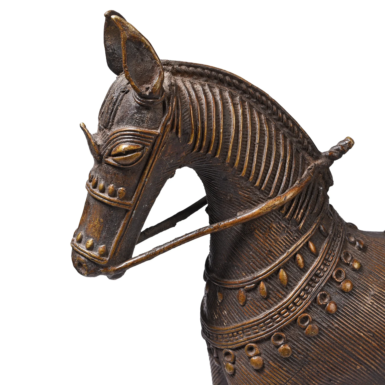Brass Dhokra Work Horse Figure From Orissa - 1950 - Image 2