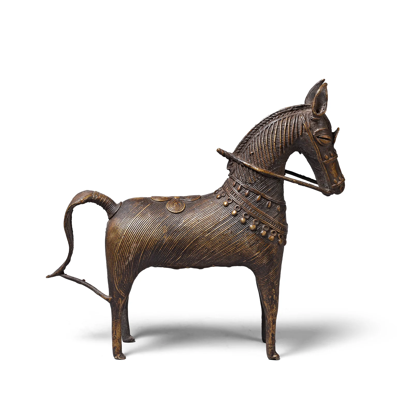 Brass Dhokra Work Horse Figure From Orissa - 1950 - Image 4