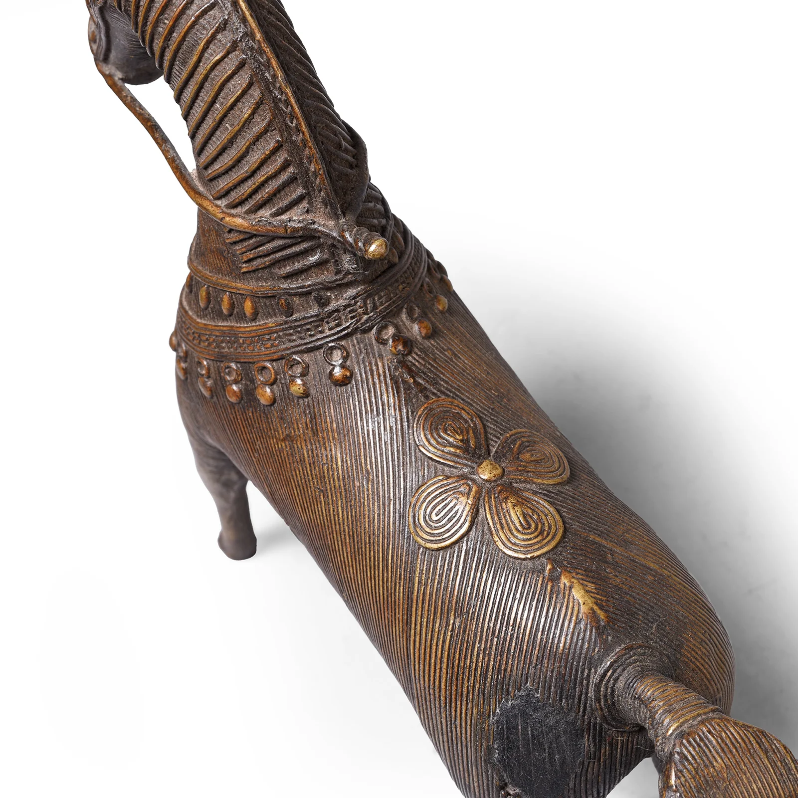 Brass Dhokra Work Horse Figure From Orissa - 1950 - Image 6