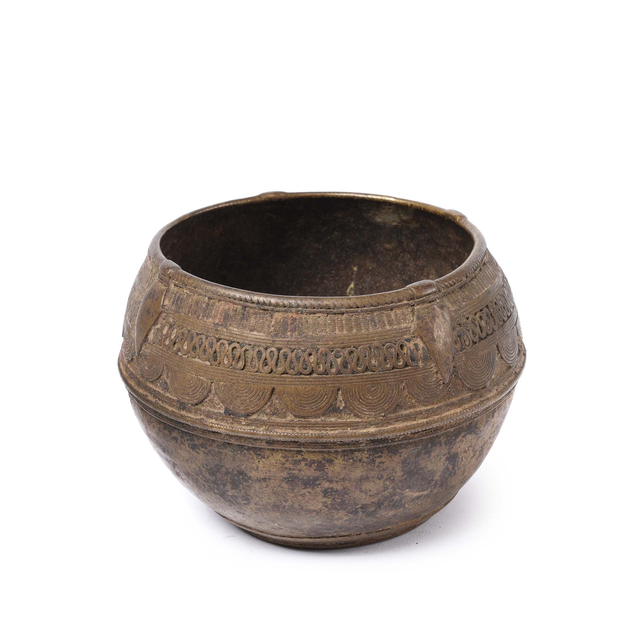 Dhokra Work Rice Measure From Orissa - Early 20Th Century
